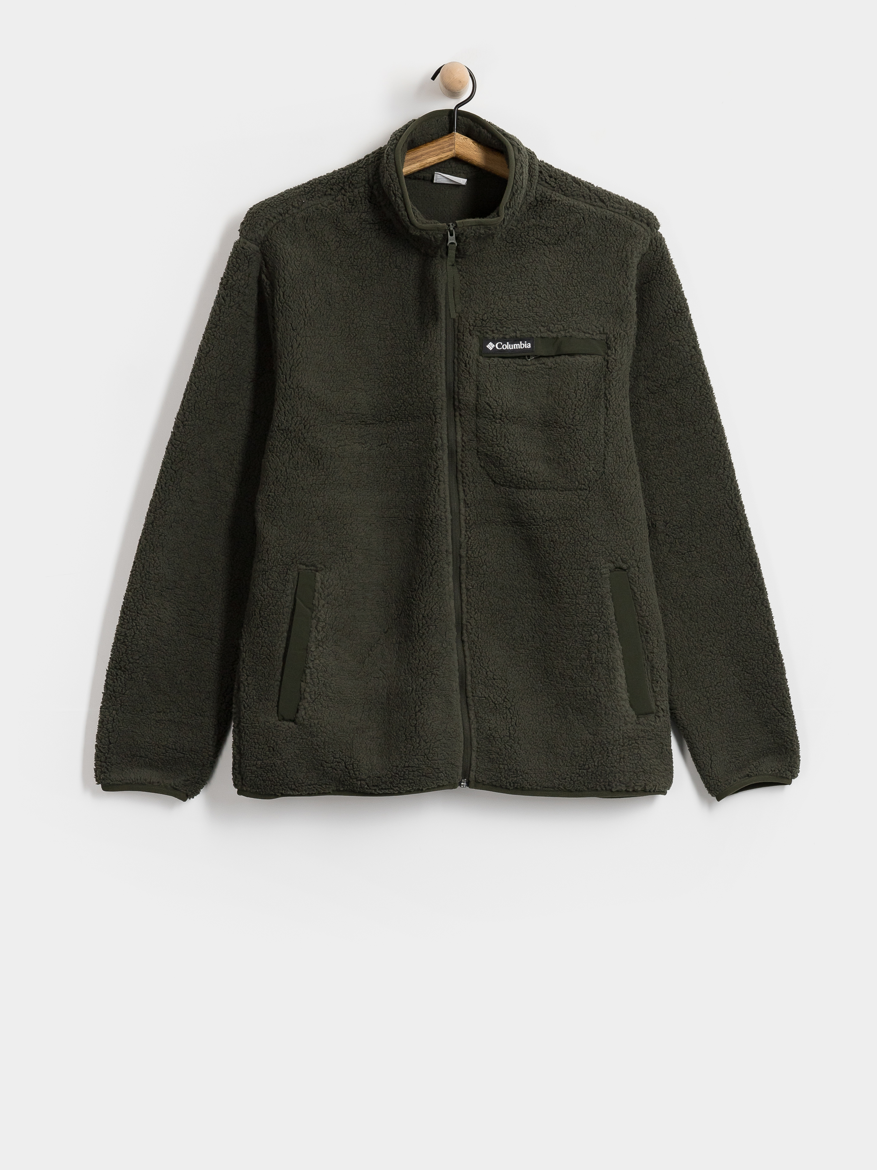 Hanorac din fleece Columbia Rugged Ridge High Pile Full Zip (greenscape)