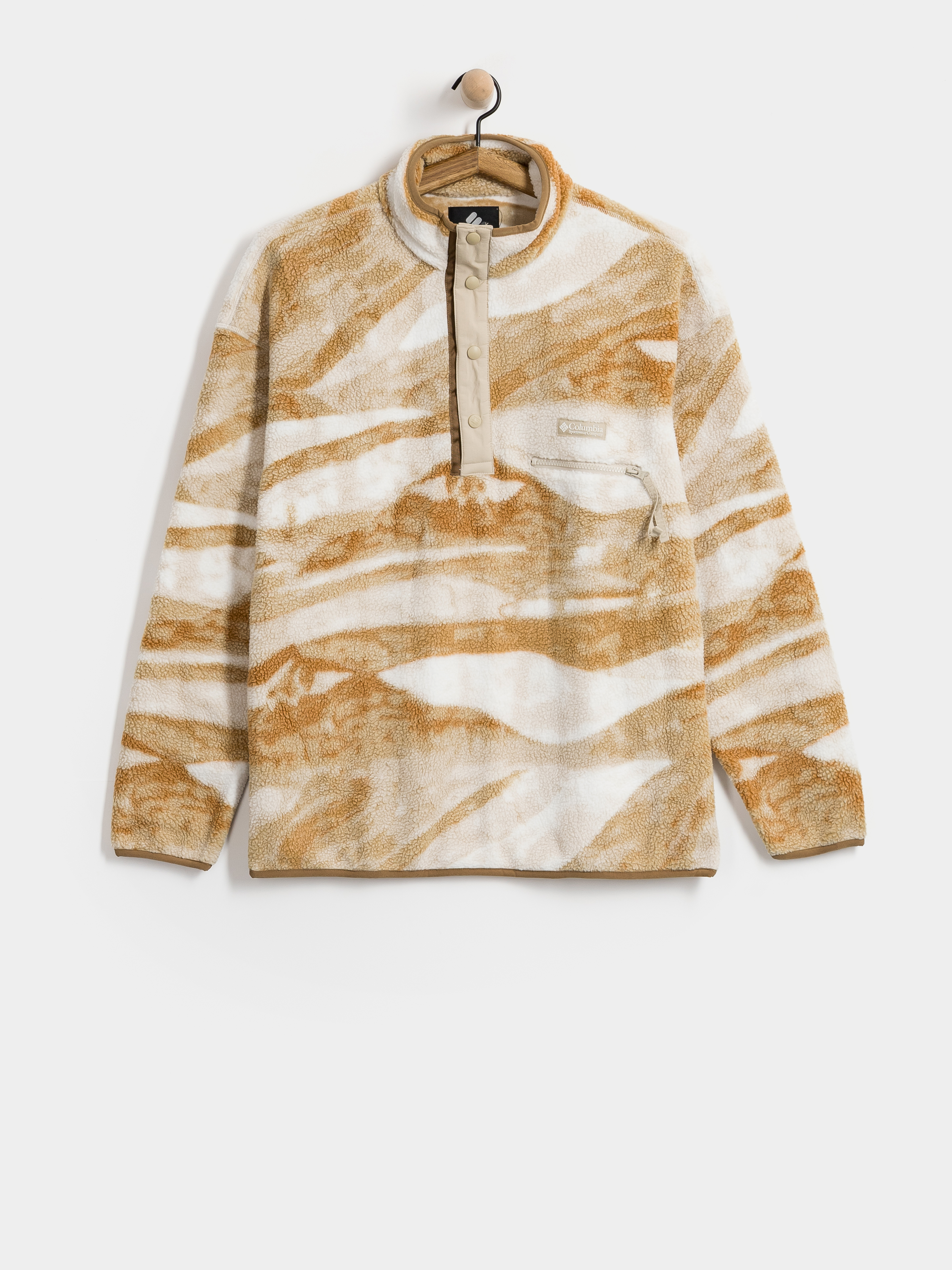 Hanorac din fleece Columbia Helvetia II Printed Half Snap (sea salt summit)