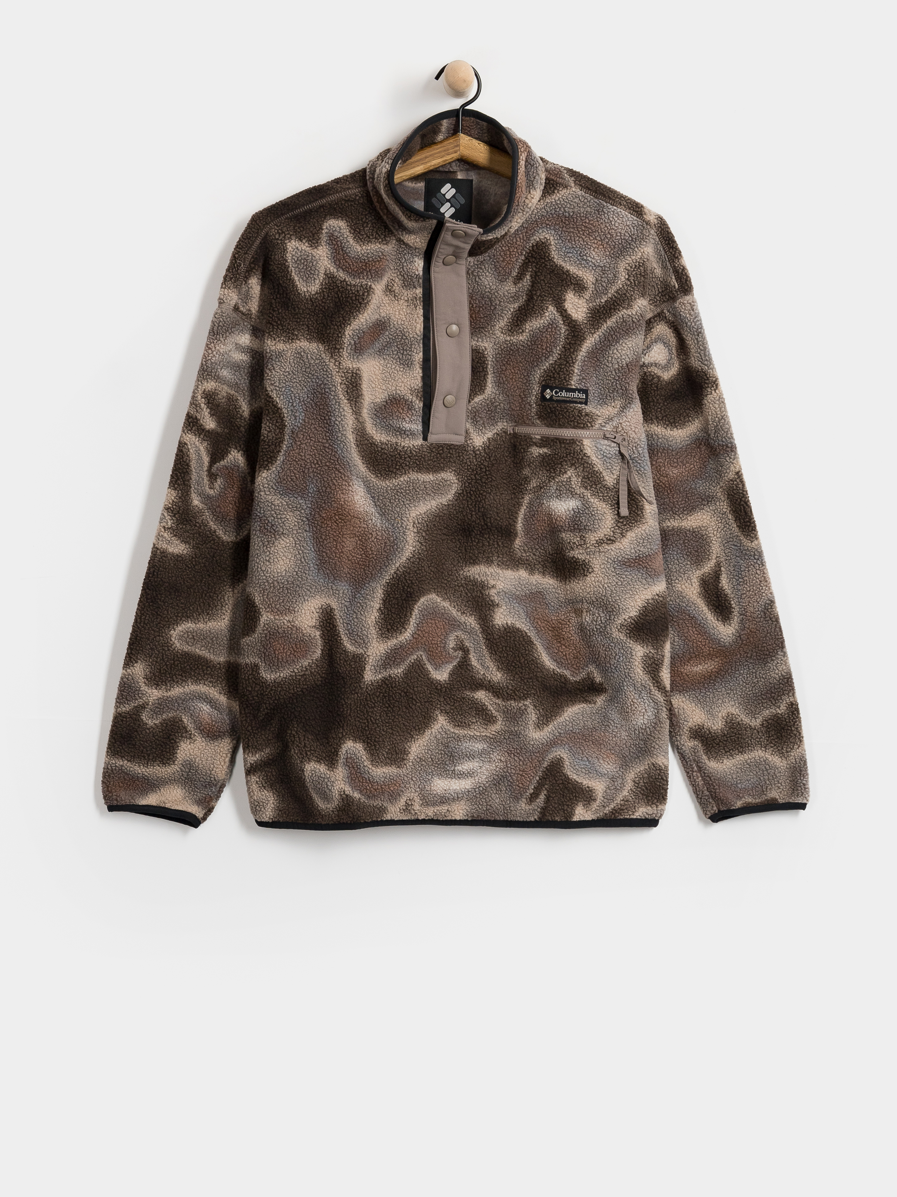 Hanorac din fleece Columbia Helvetia II Printed Half Snap (iron dyeflow)