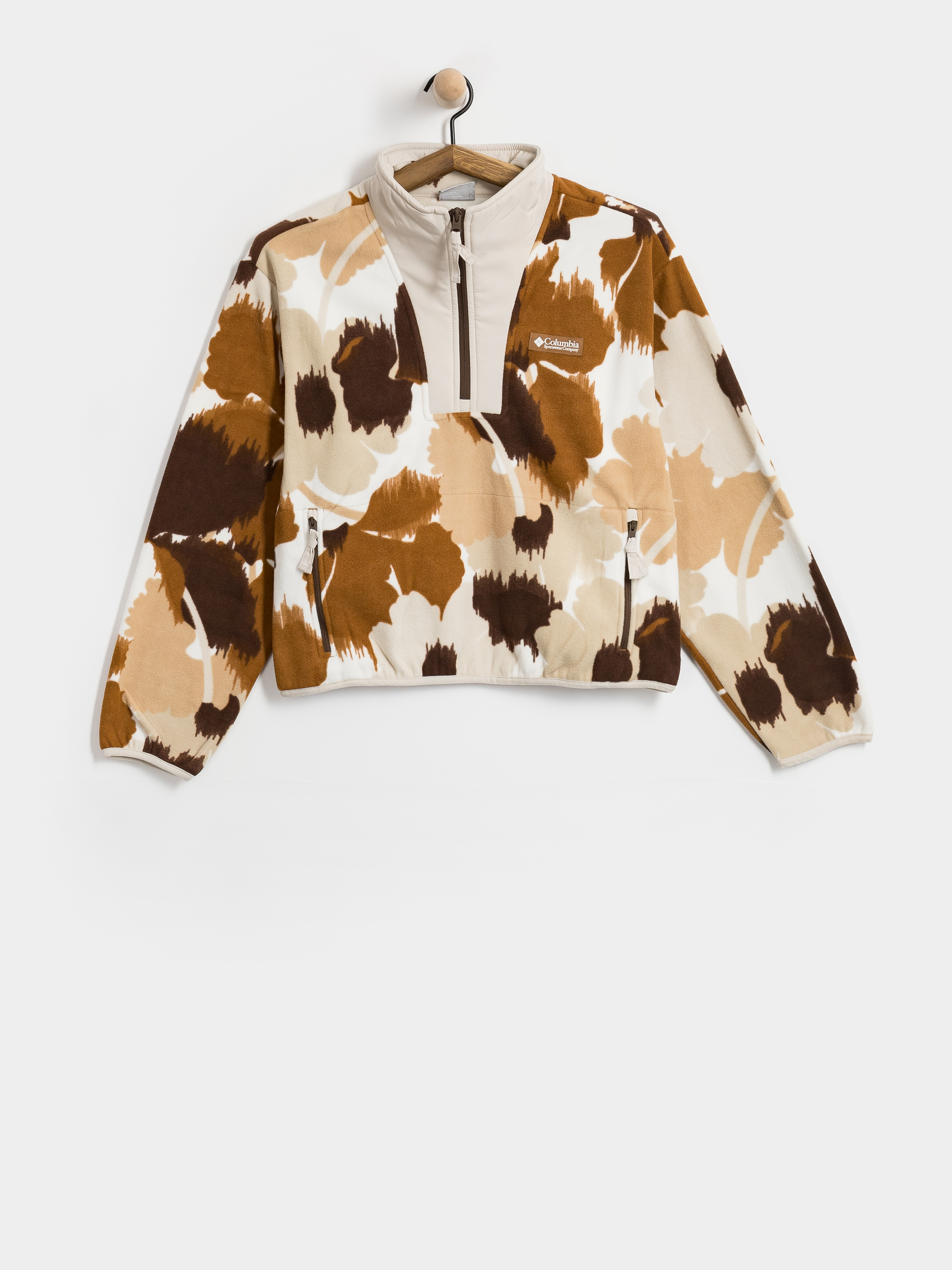 Pentru femei Hanorac din fleece Columbia Sequoia Grove II Printed Half Zip (camel brown ikatbloom)