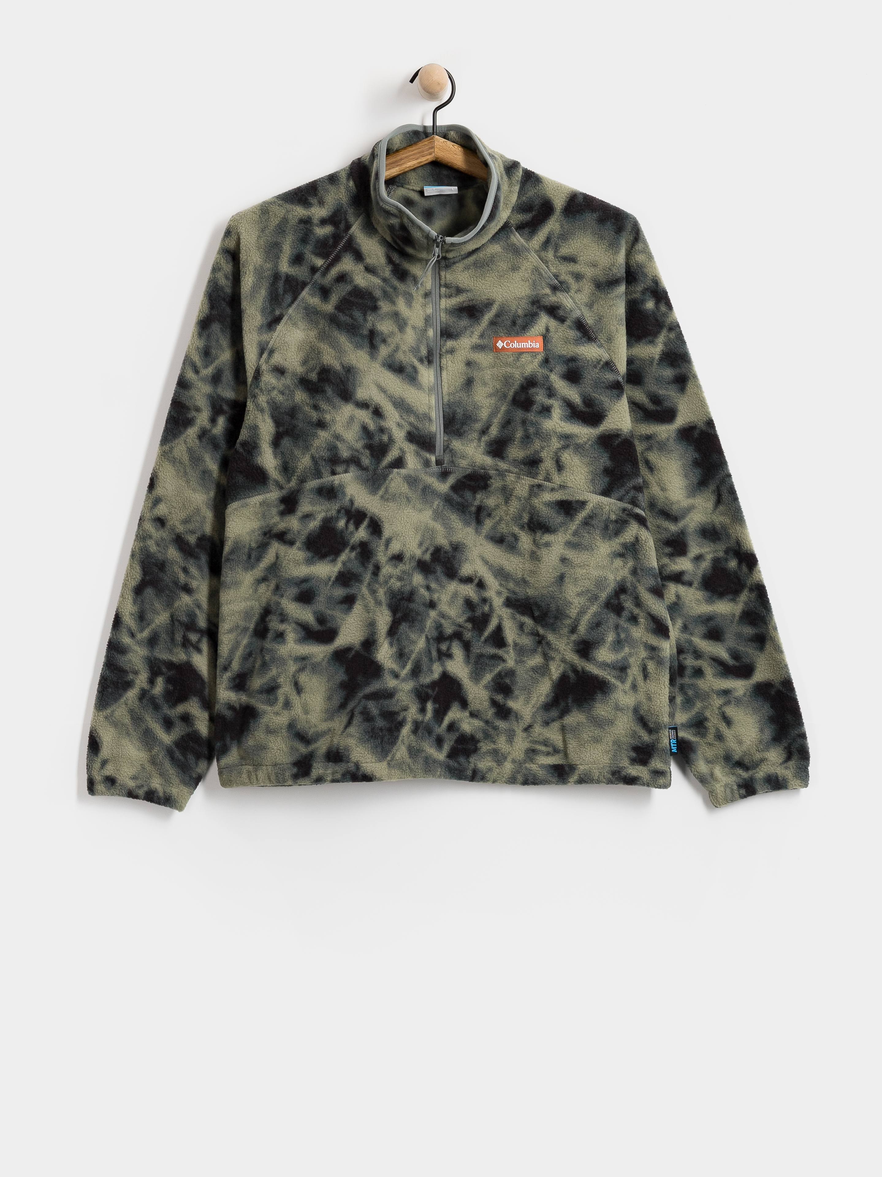 Pentru bărbați Hanorac din fleece Columbia Timber Crest MTR Printed Half Zip (sedona sage/icypeaks)