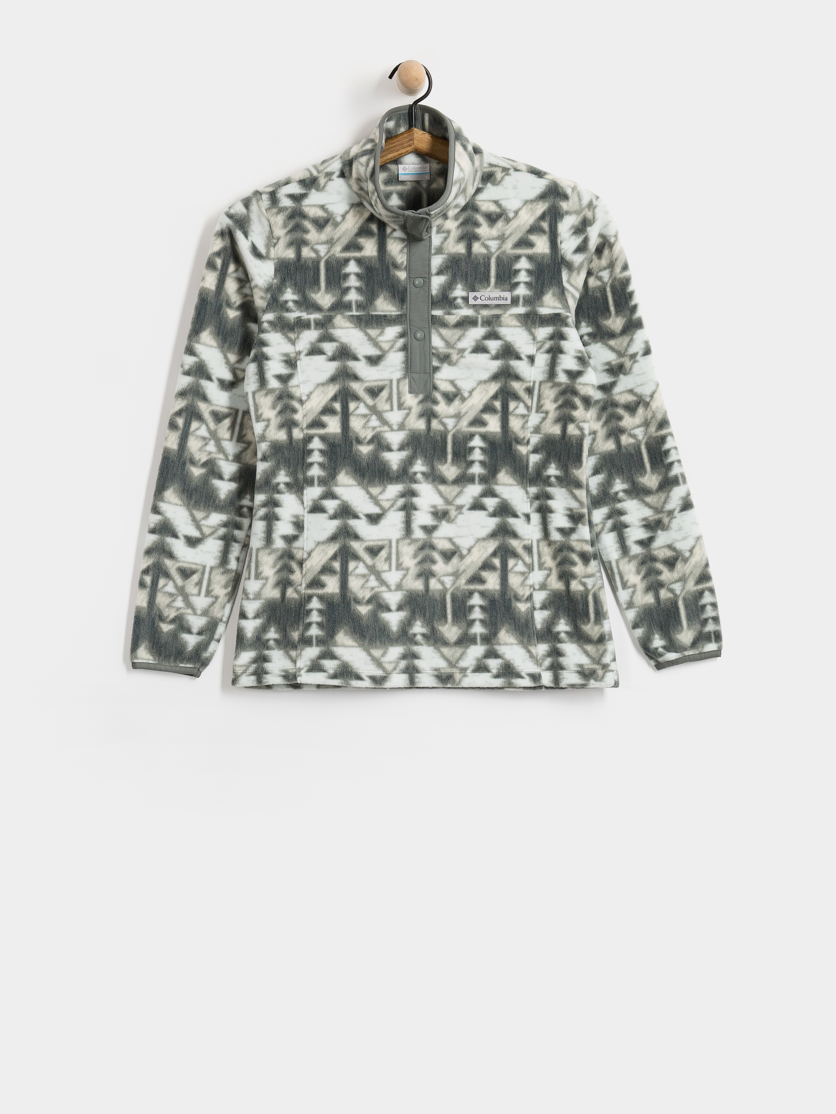 Hanorac din fleece Columbia Benton Springs Printed 1/2 Snap Wmn (sedona sage/sketchup)