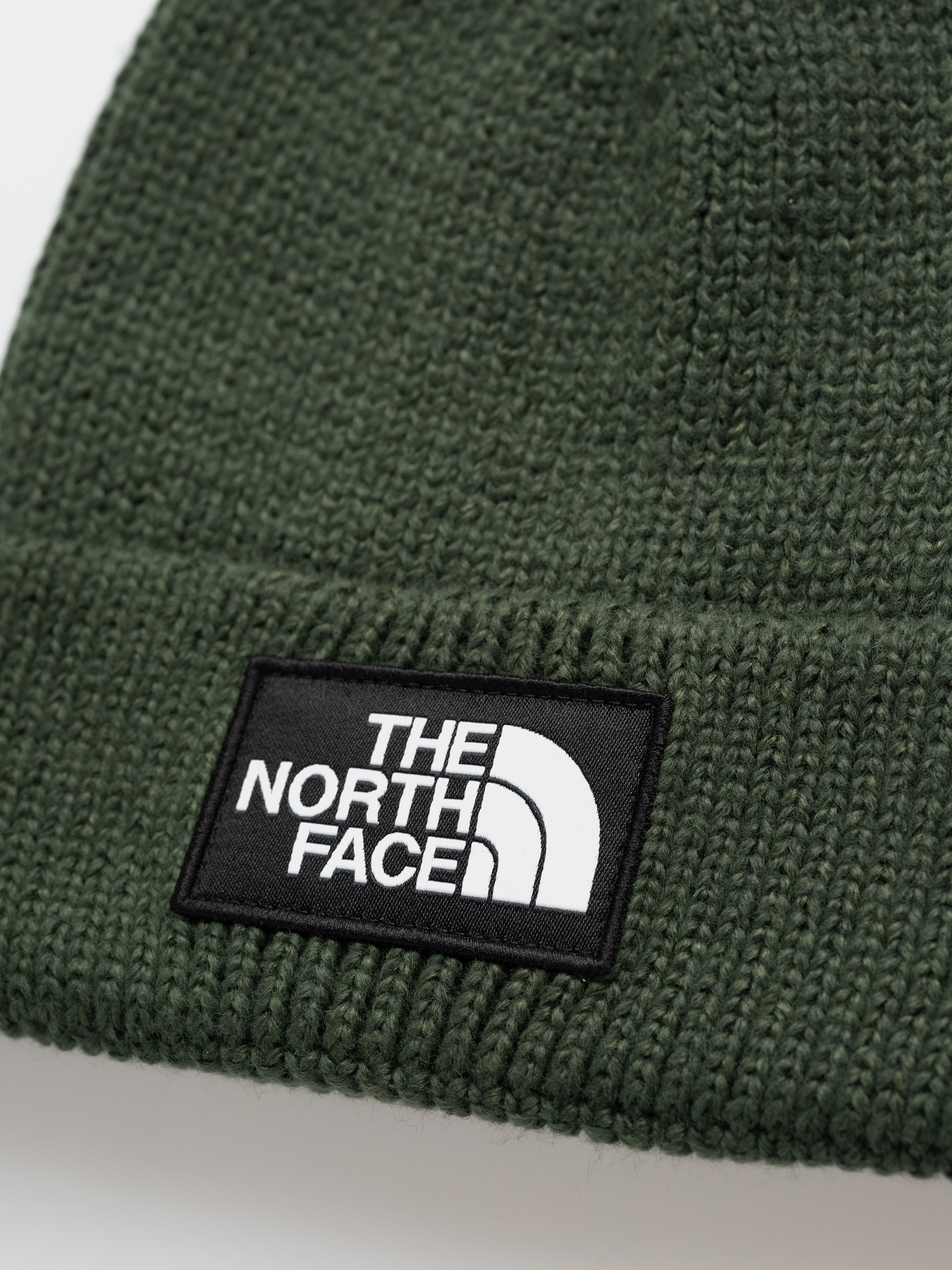 Căciulă The North Face Tnf Logo Box Cuffed (bottle green)