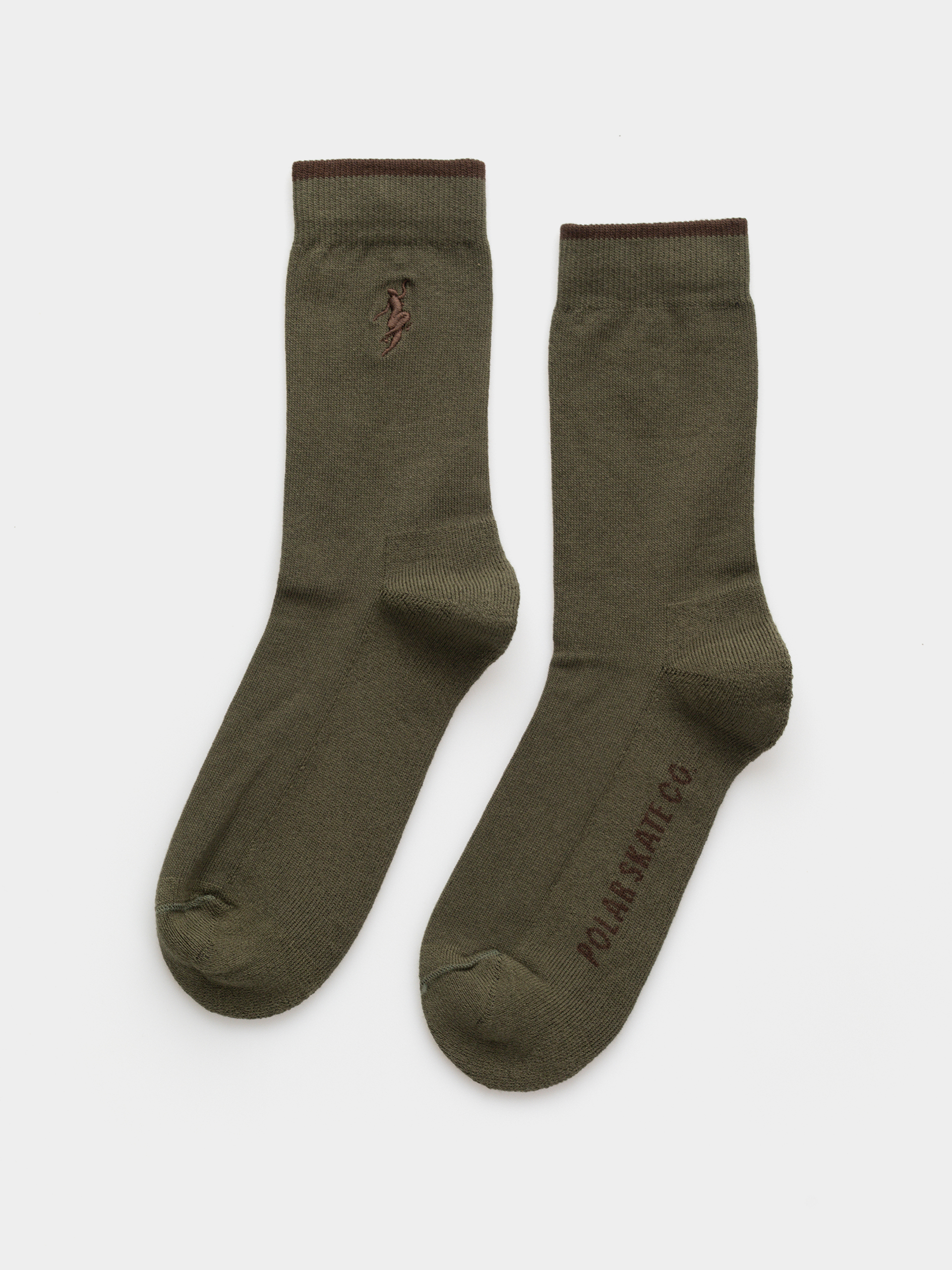 Șosete Polar Skate No Complies Forever (army green/brown)