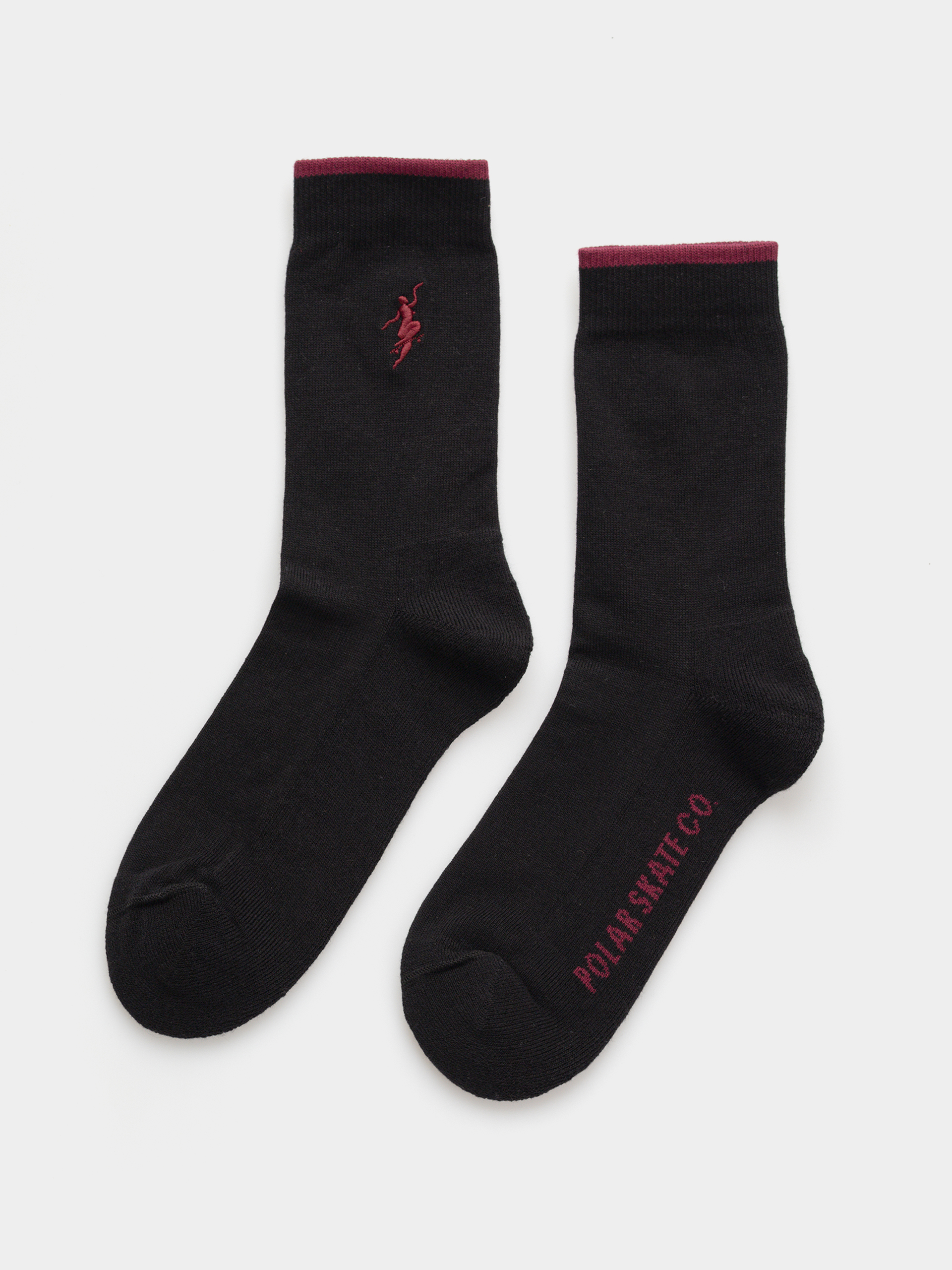 Șosete Polar Skate No Complies Forever (black/redcurrant)