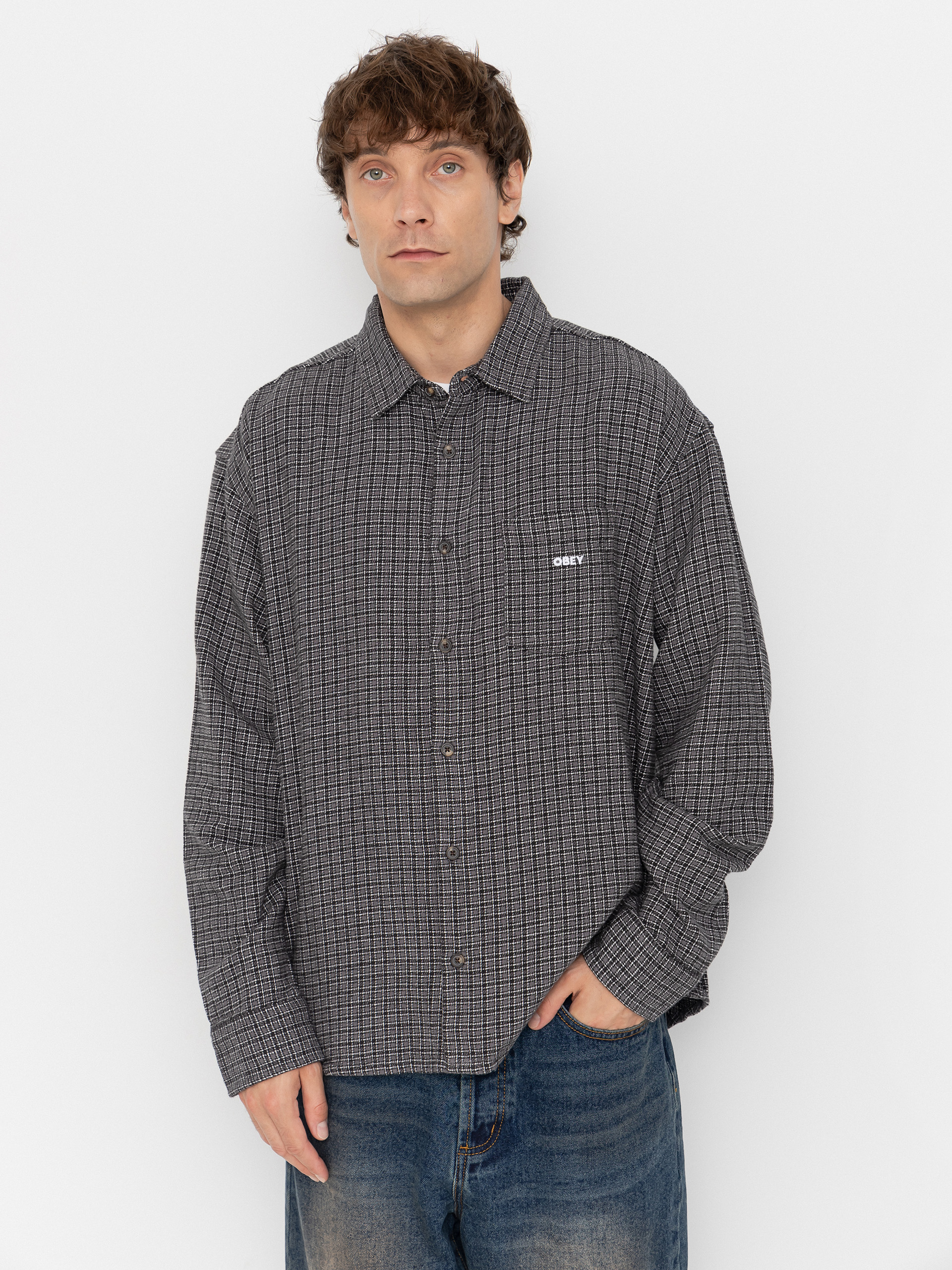 Cămașă OBEY Bigwig Jack (black multi)