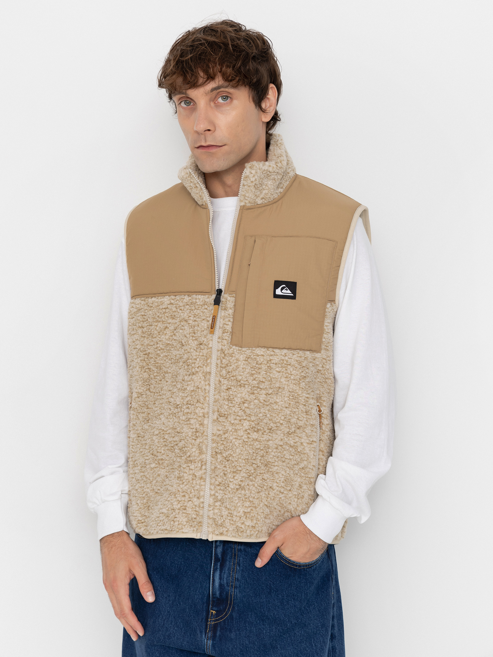 Hanorac din fleece Quiksilver Shallow Water Gilet