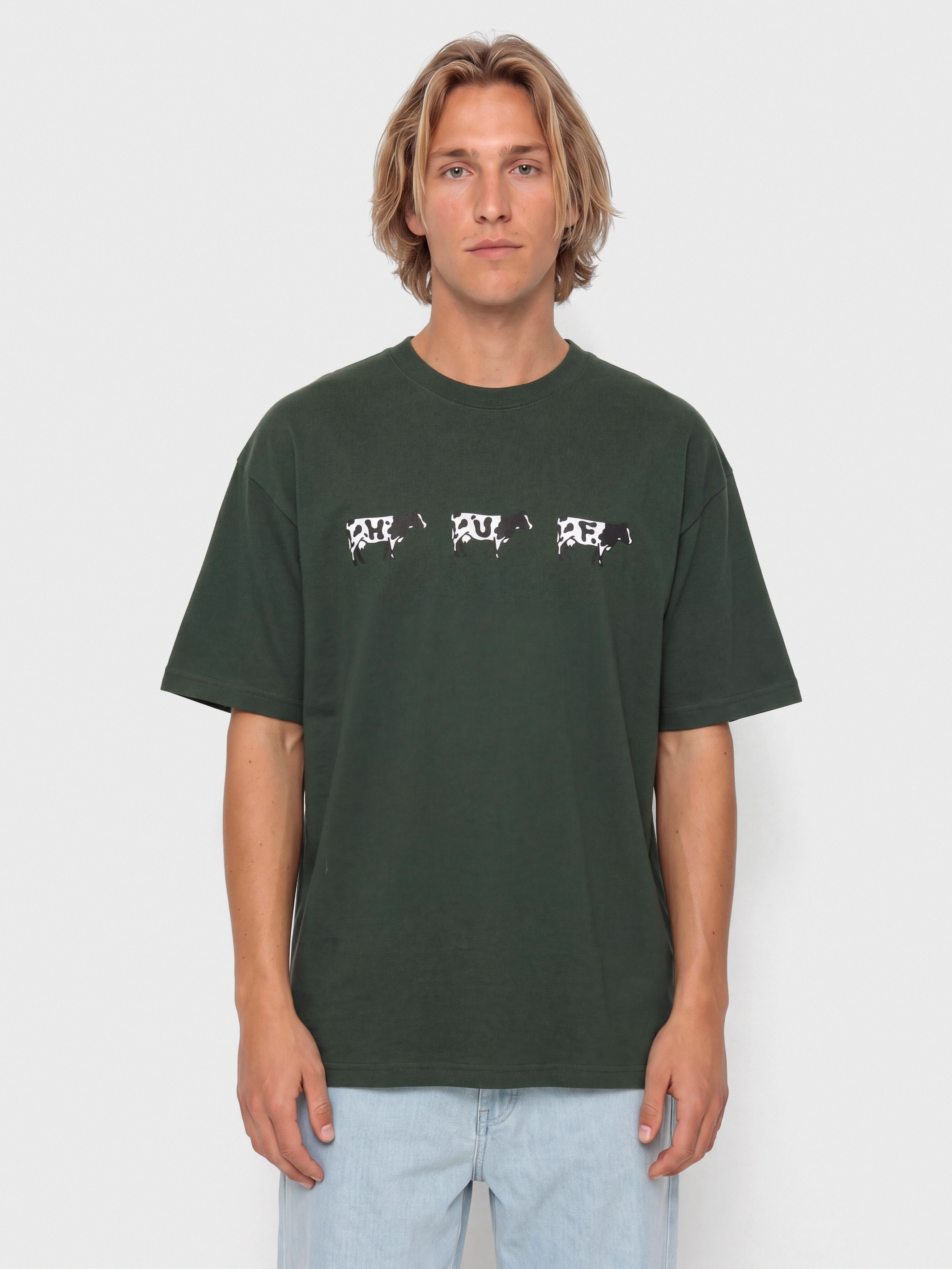 Tricou HUF Moo (forest green)