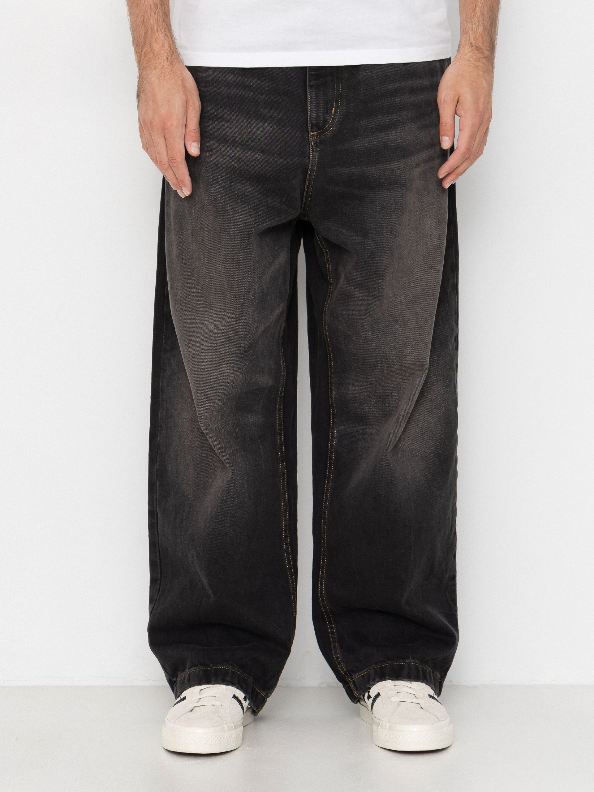 Pantaloni Carhartt WIP Brandon (black/tobacco used wash)