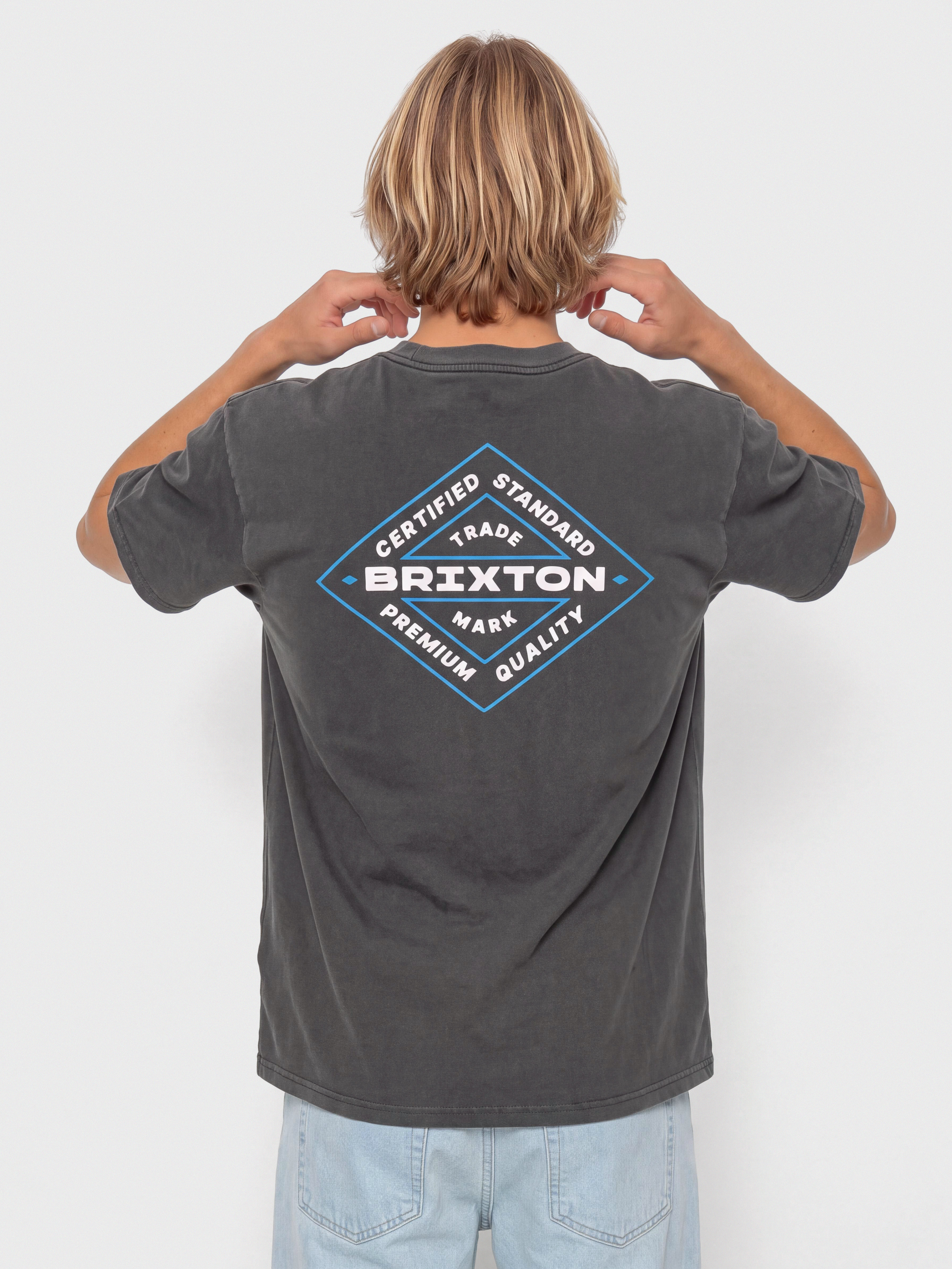 Tricou Brixton Lowry Stnd (black worn wash)