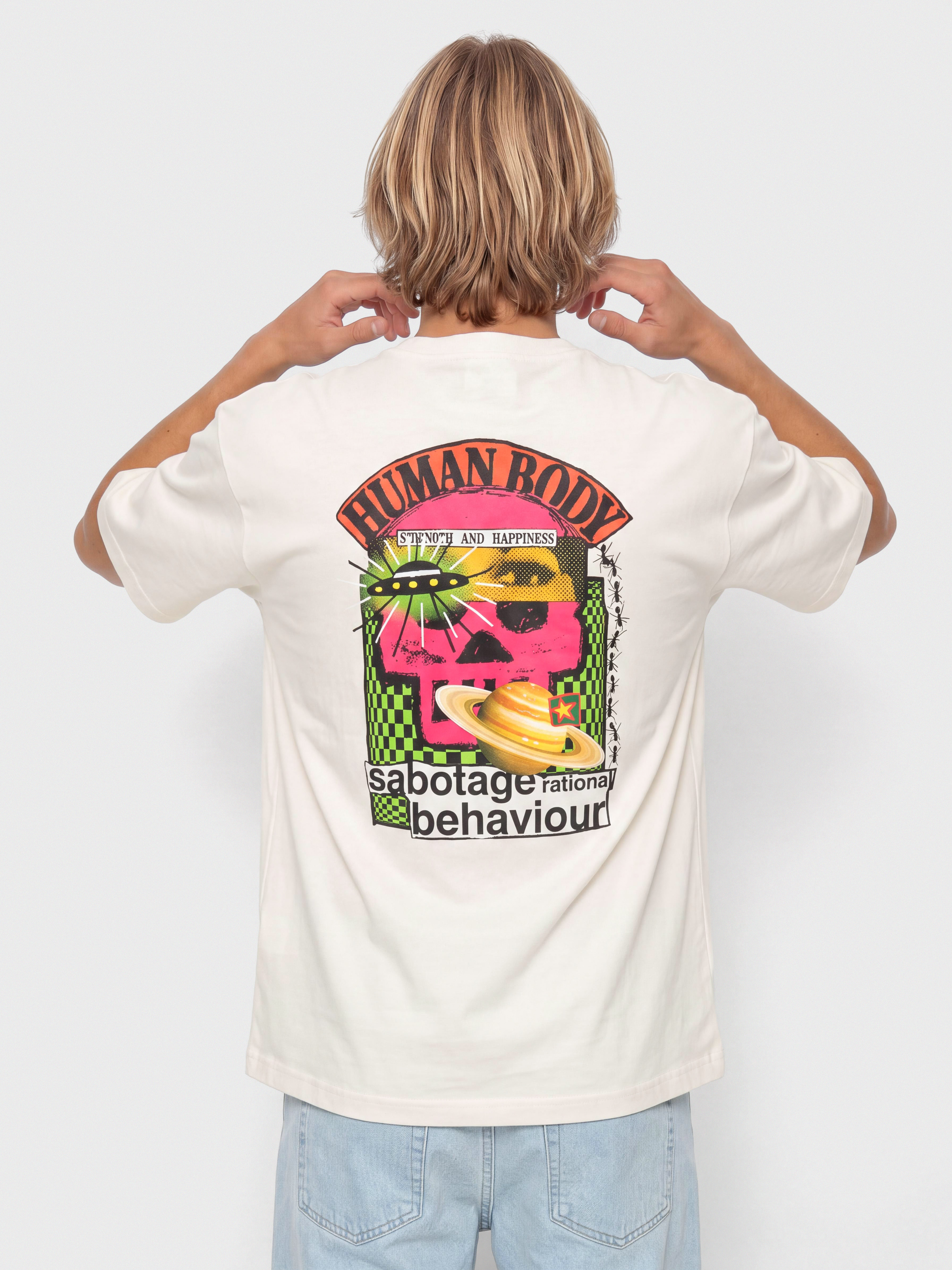 Tricou Vans Checkerboard Behaviour (egret)