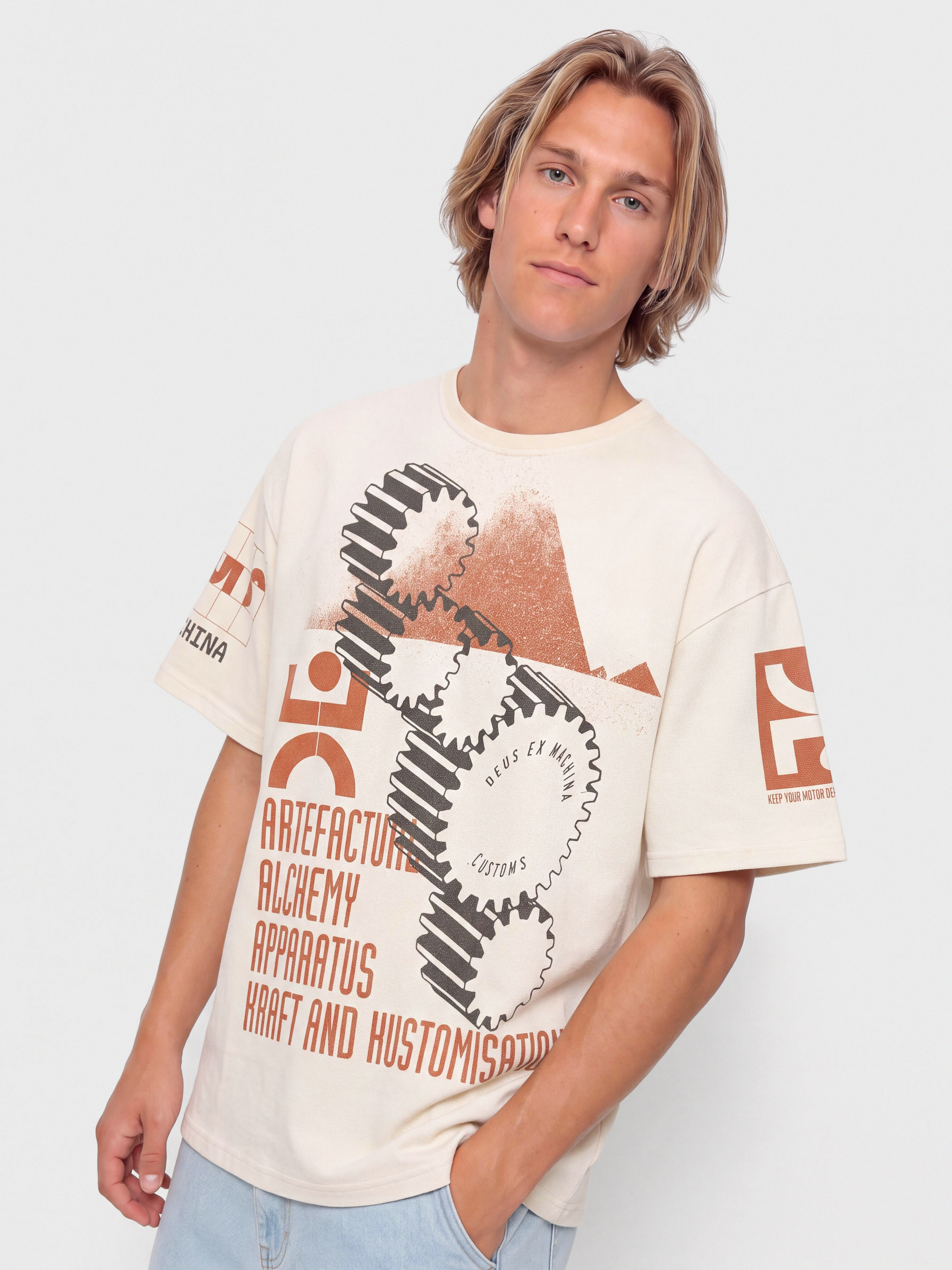 Tricou Deus Ex Machina Merz (dirty white)