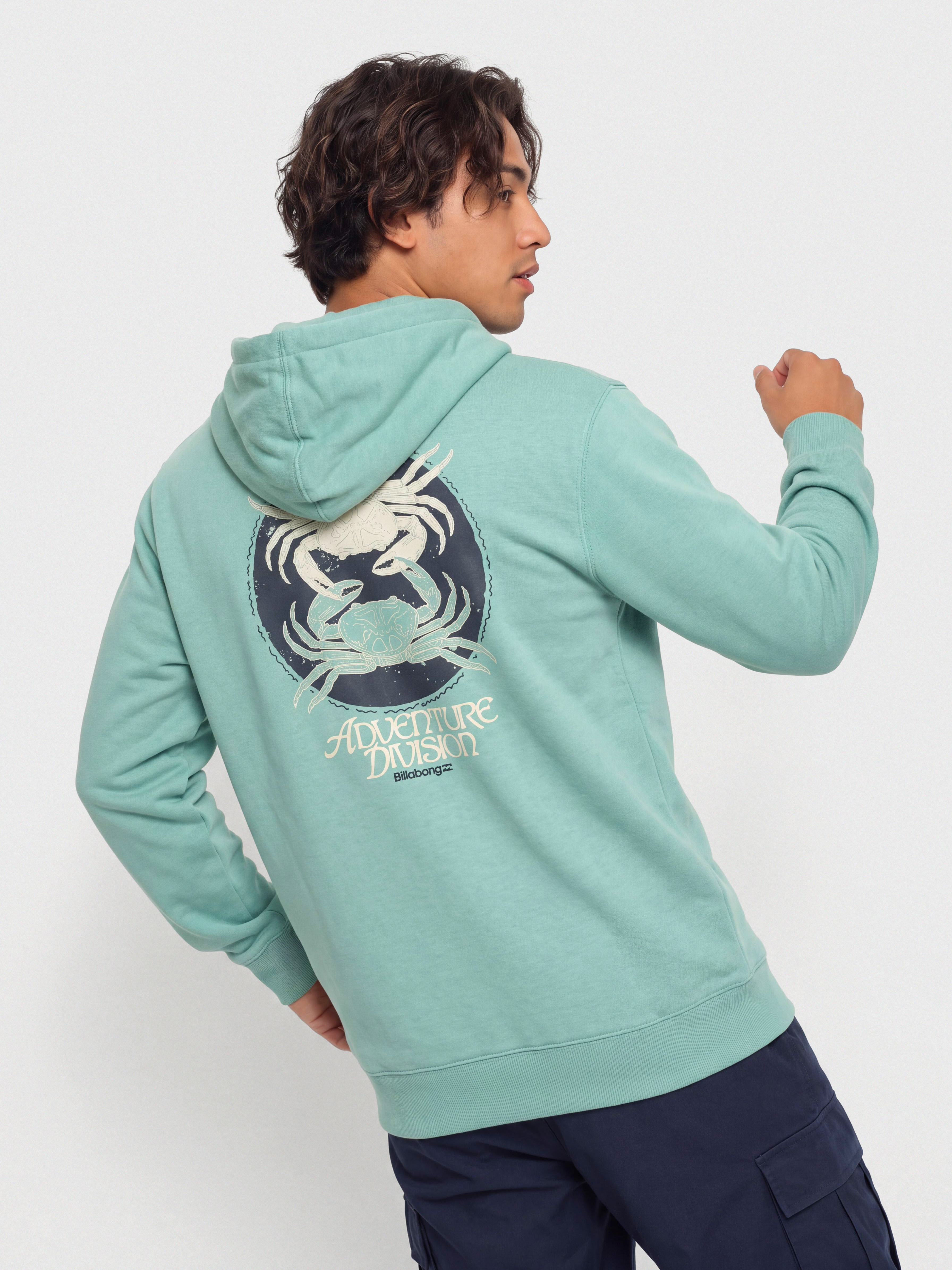 Hanorac cu glugă Billabong Compass HD (jade grey)