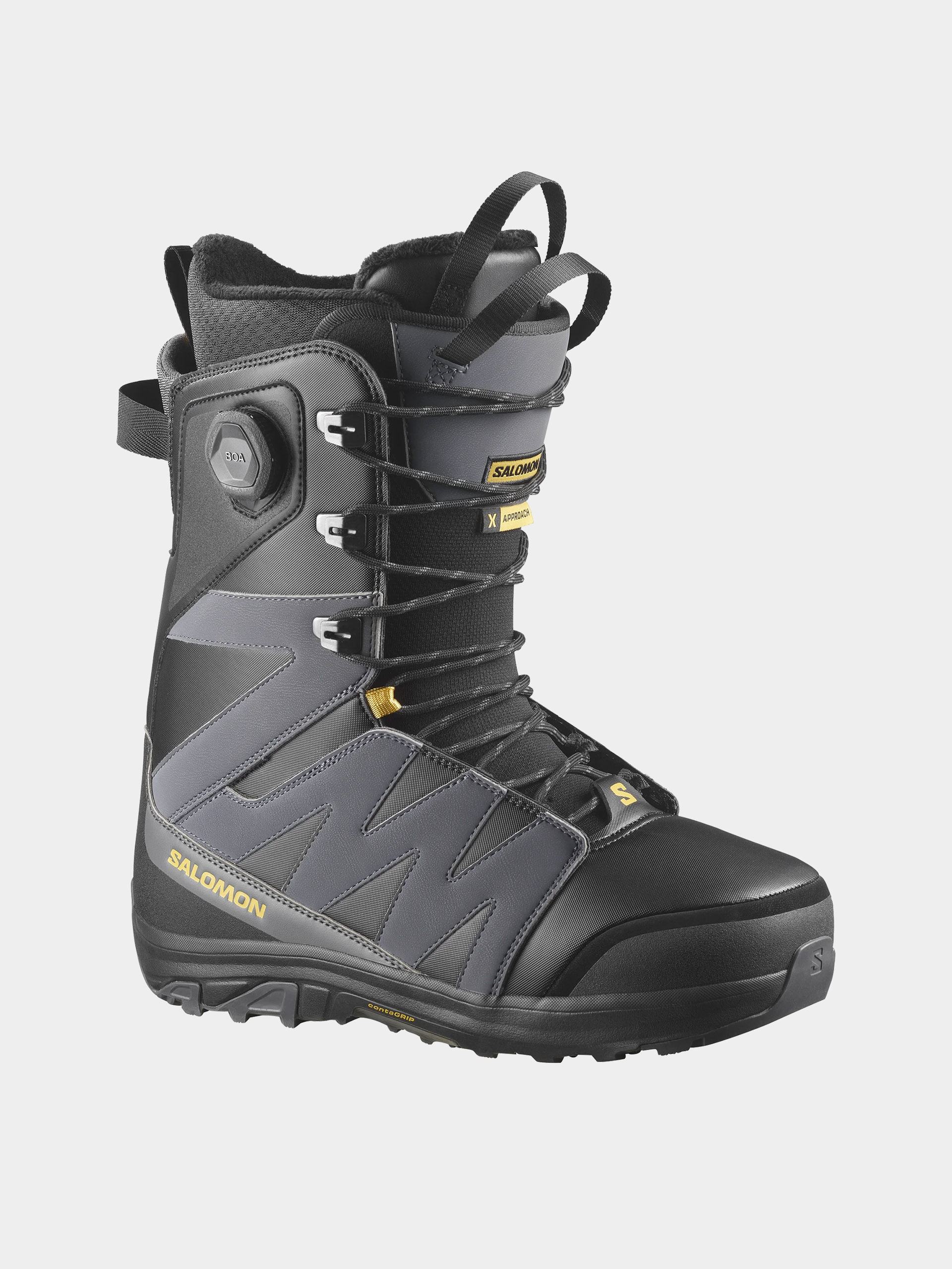 u00cencu0103lu021bu0103minte pentru snowboard Salomon X Approach Lace Sj Boa (black/asphalt)