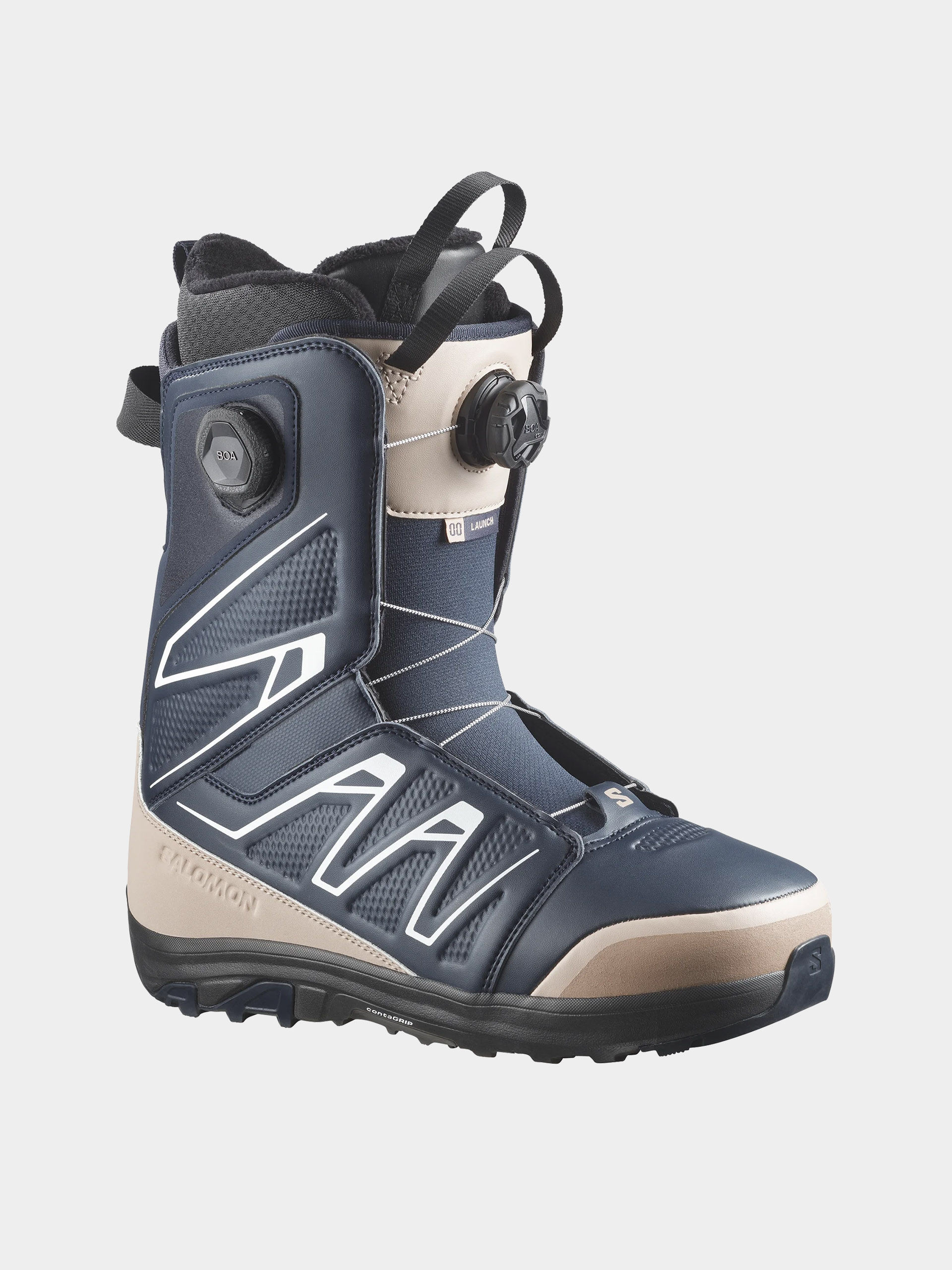 Pentru bărbați Încălțăminte pentru snowboard Salomon Launch Boa Sj (blue nights/safari)