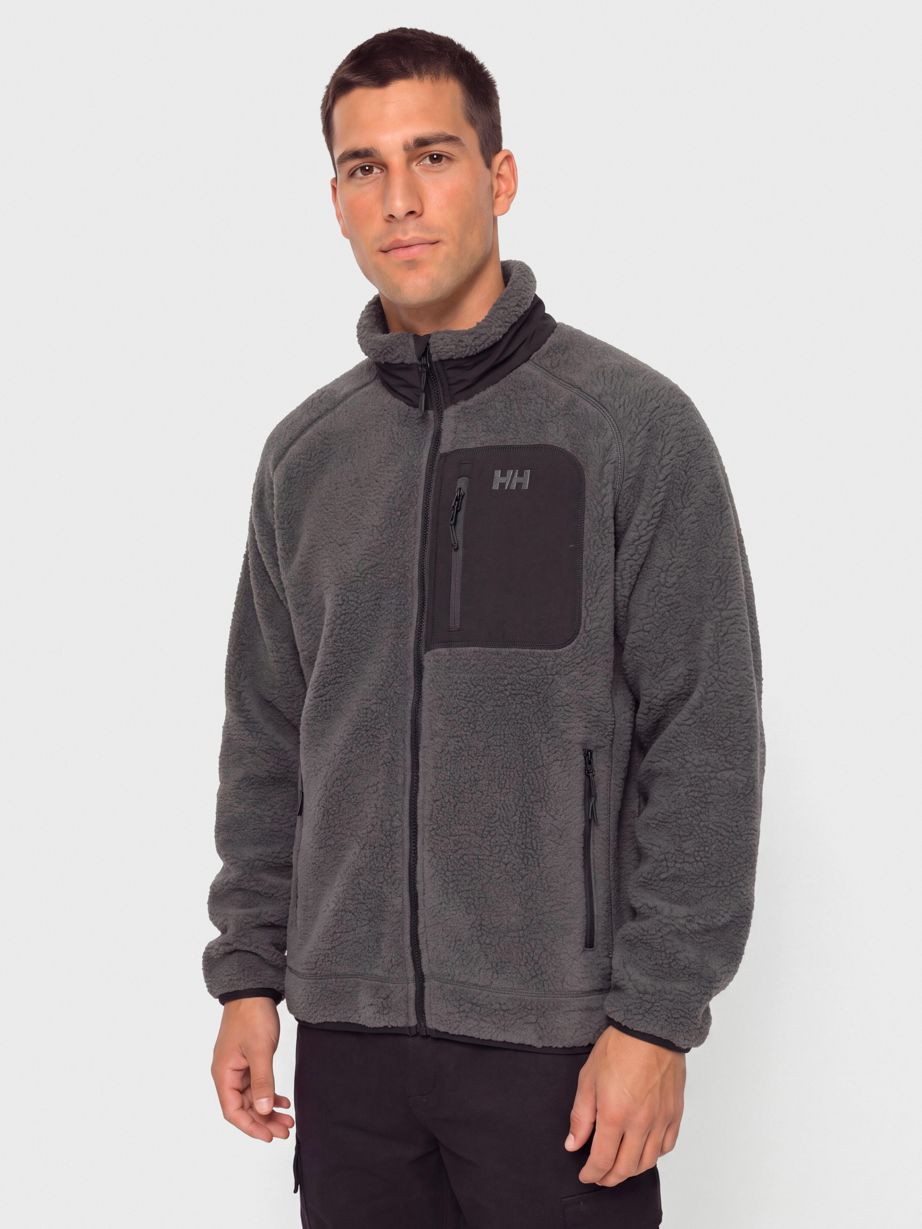 Hanorac din fleece Helly Hansen Panorama Pile Block (thunder grey)