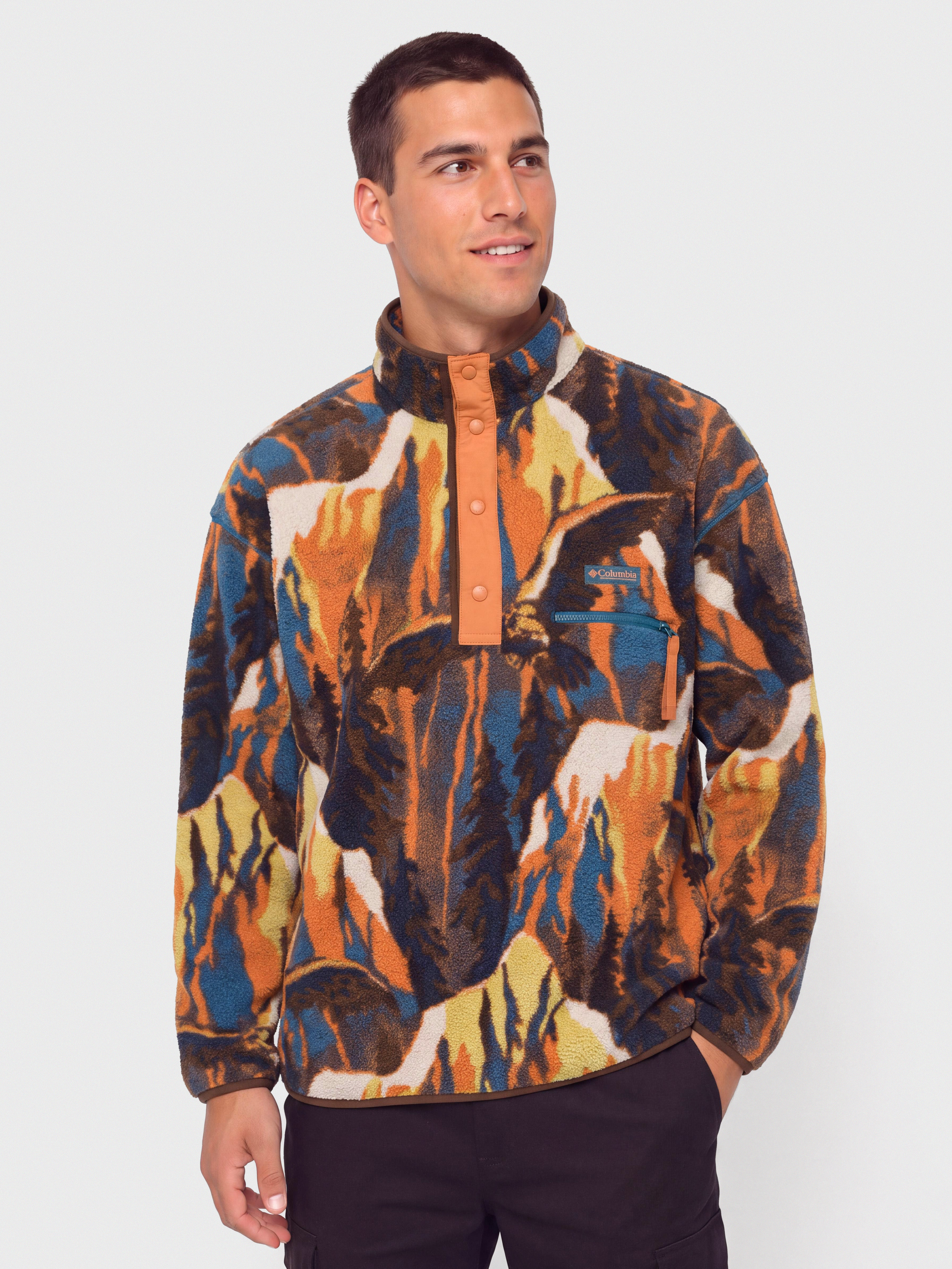 Hanorac din fleece Columbia Helvetia II Printed Half Snap