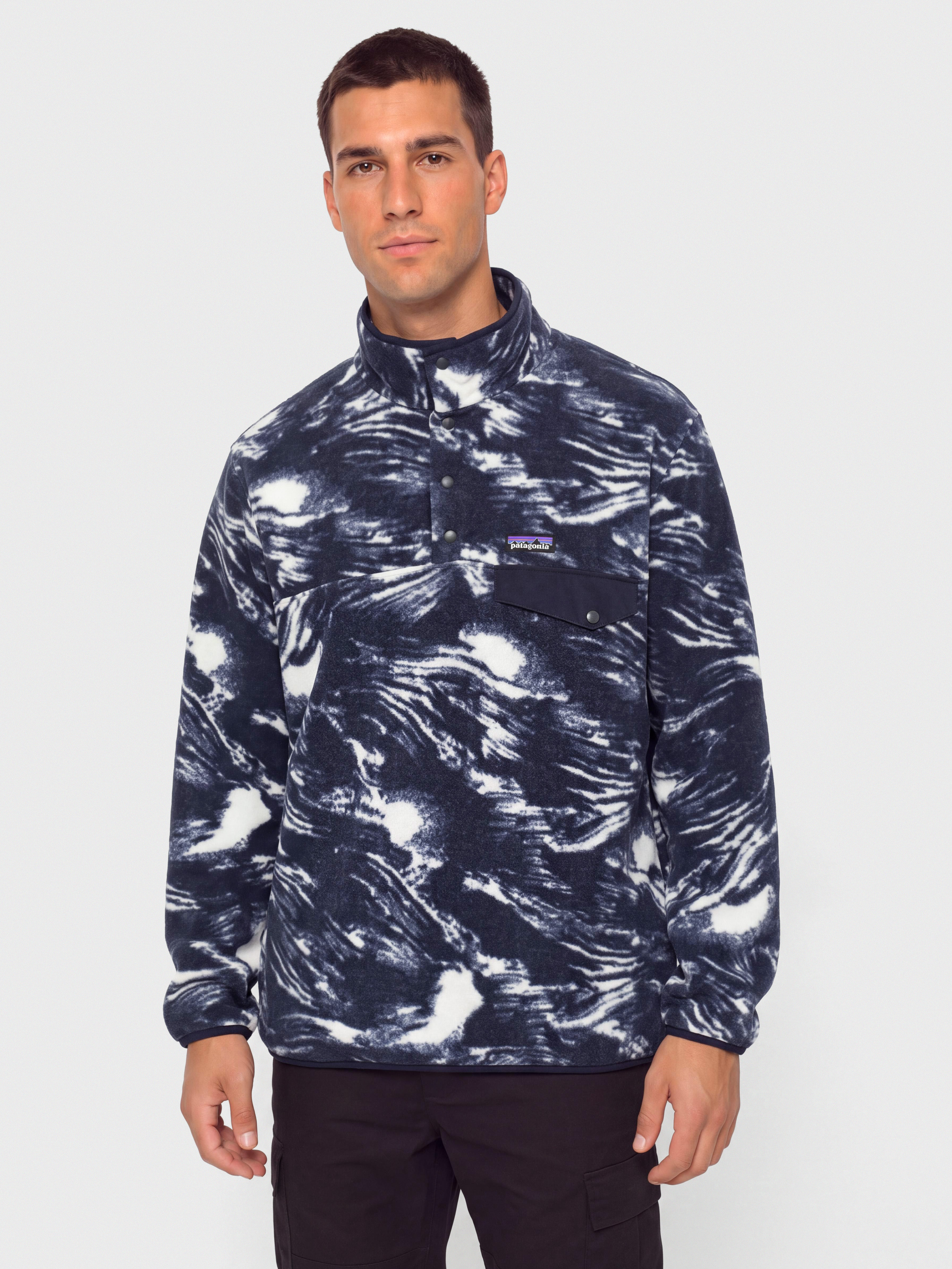 Hanorac din fleece Patagonia LW Synch Snap T (polar breeze sunken blue)