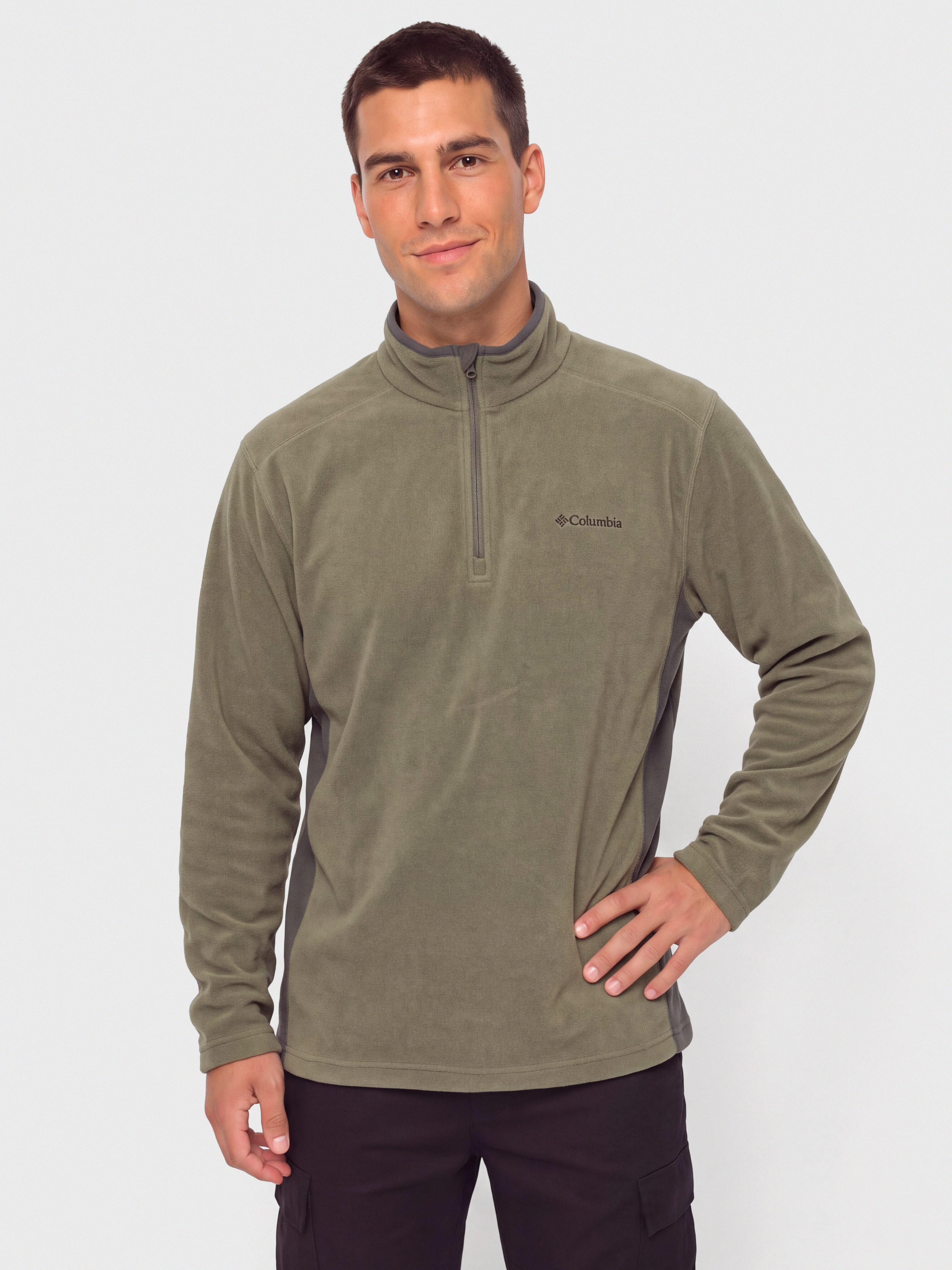 Pentru bărbați Hanorac din fleece Columbia Klamath Range II Half Zip (stone green/shark)