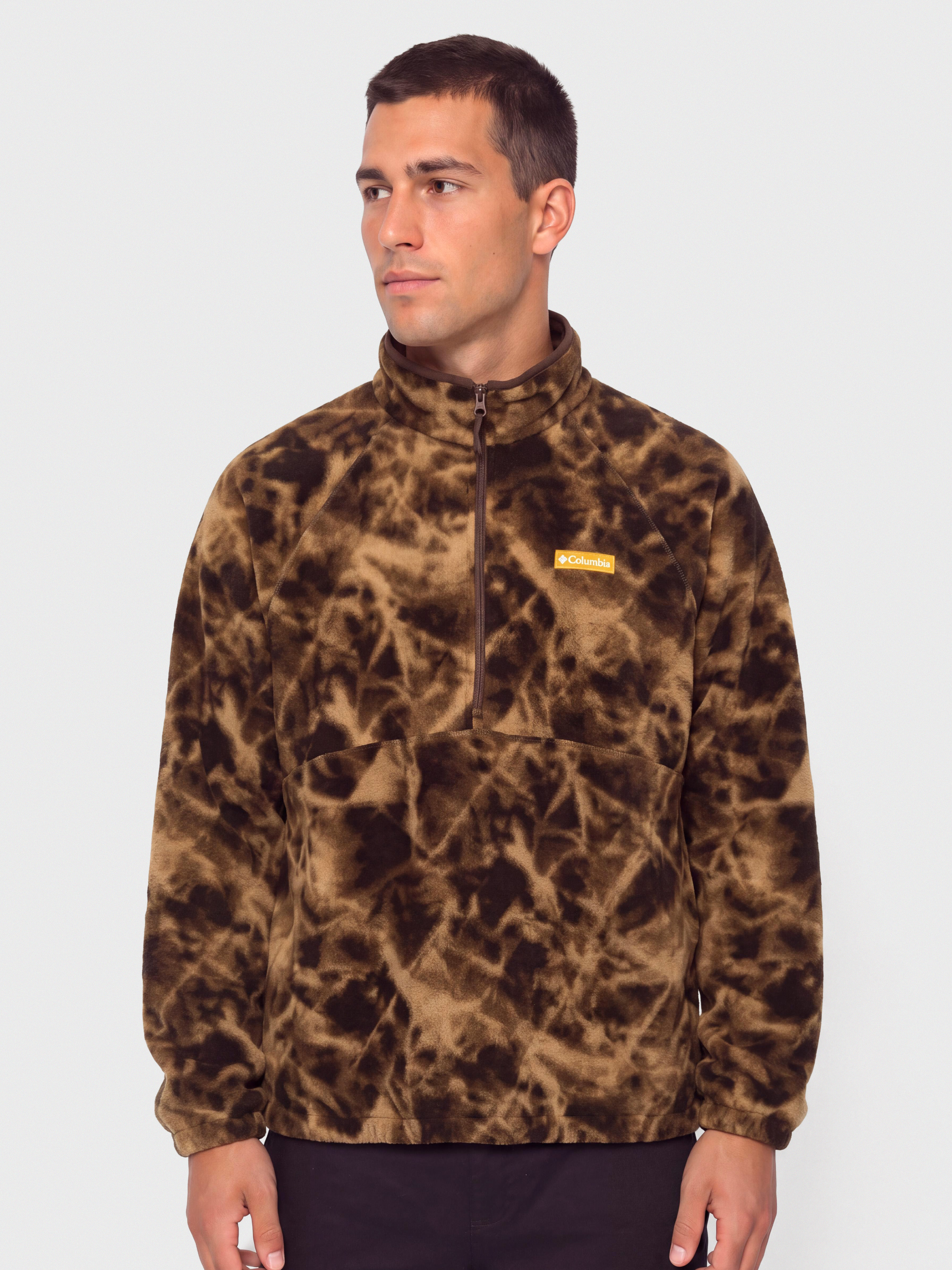 Pentru bărbați Hanorac din fleece Columbia Timber Crest MTR Printed Half Zip (tobacco/icypeaks)