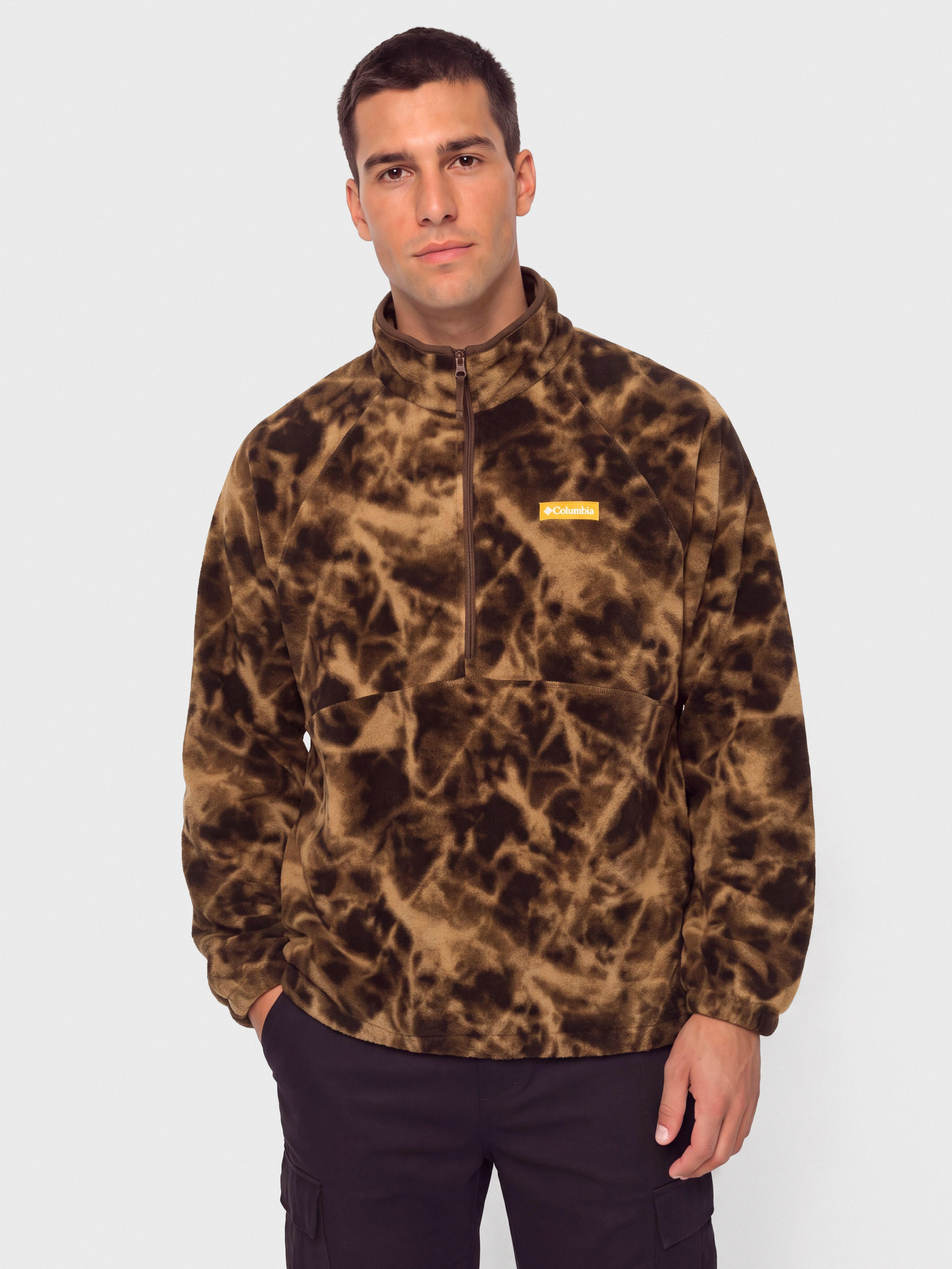 Pentru bărbați Hanorac din fleece Columbia Timber Crest MTR Printed Half Zip (tobacco/icypeaks)