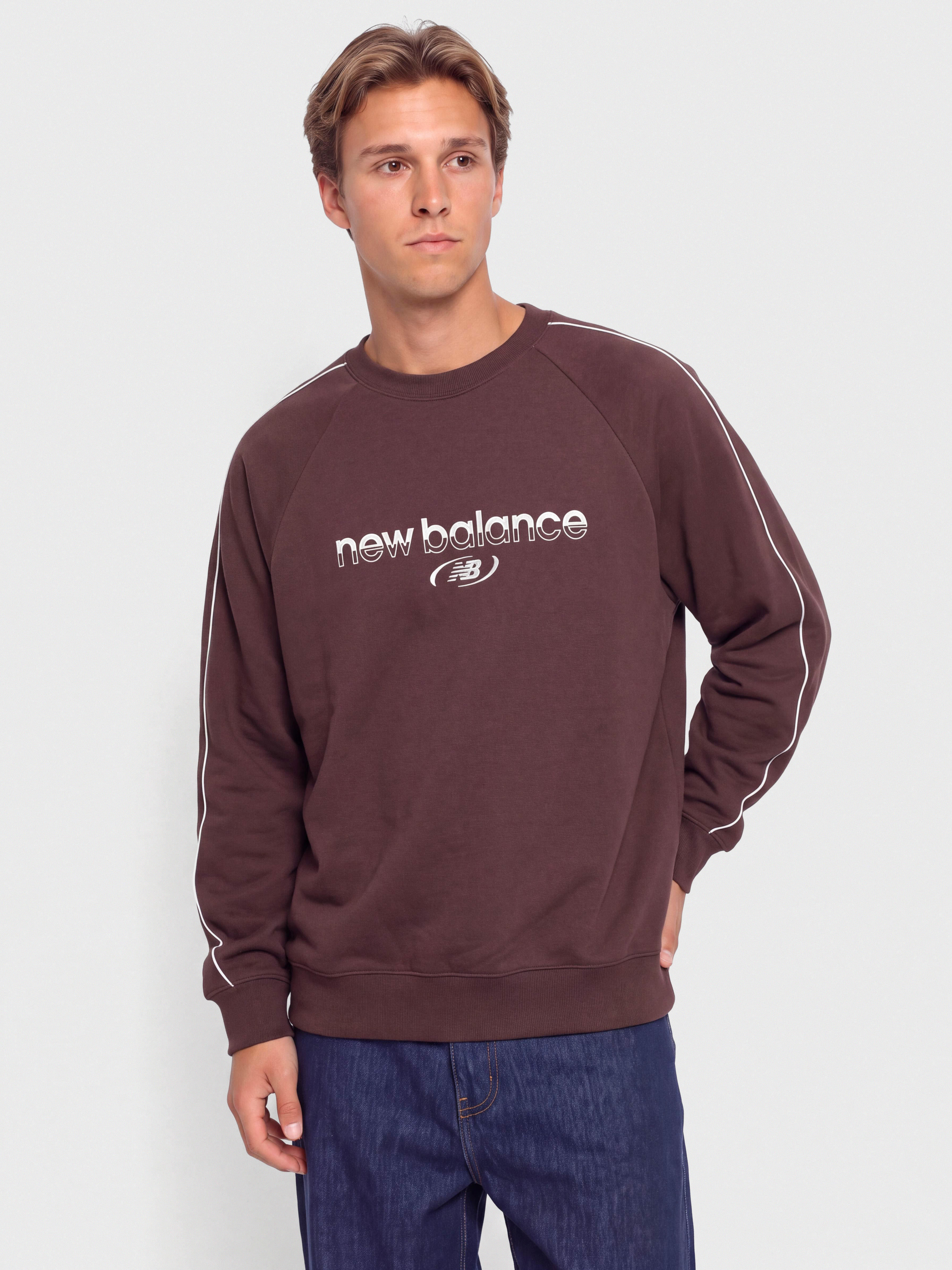 Hanorac New Balance Trackside French Terry (cherry leather)