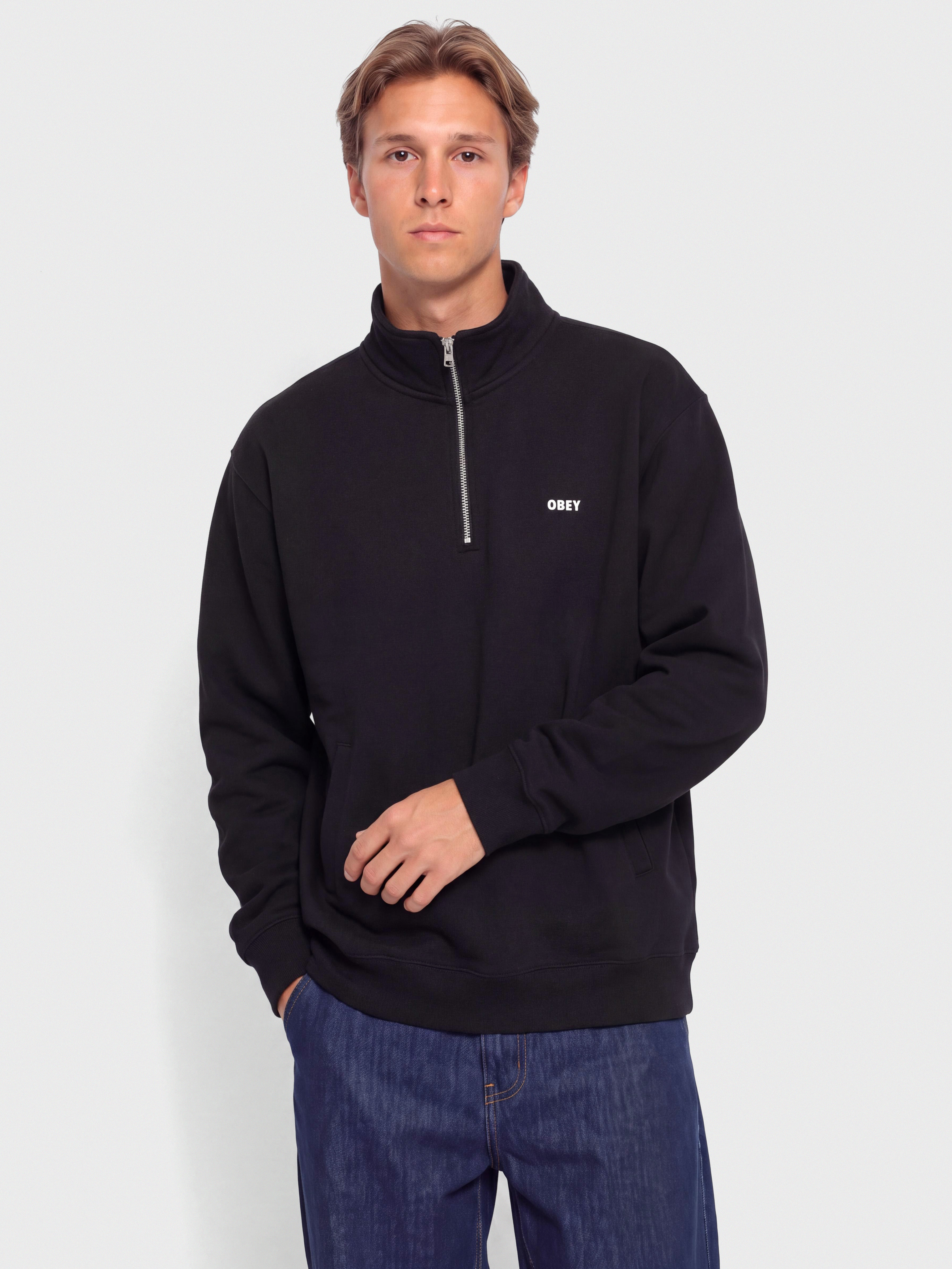 Hanorac OBEY Established Works Bold Mockneck (black)