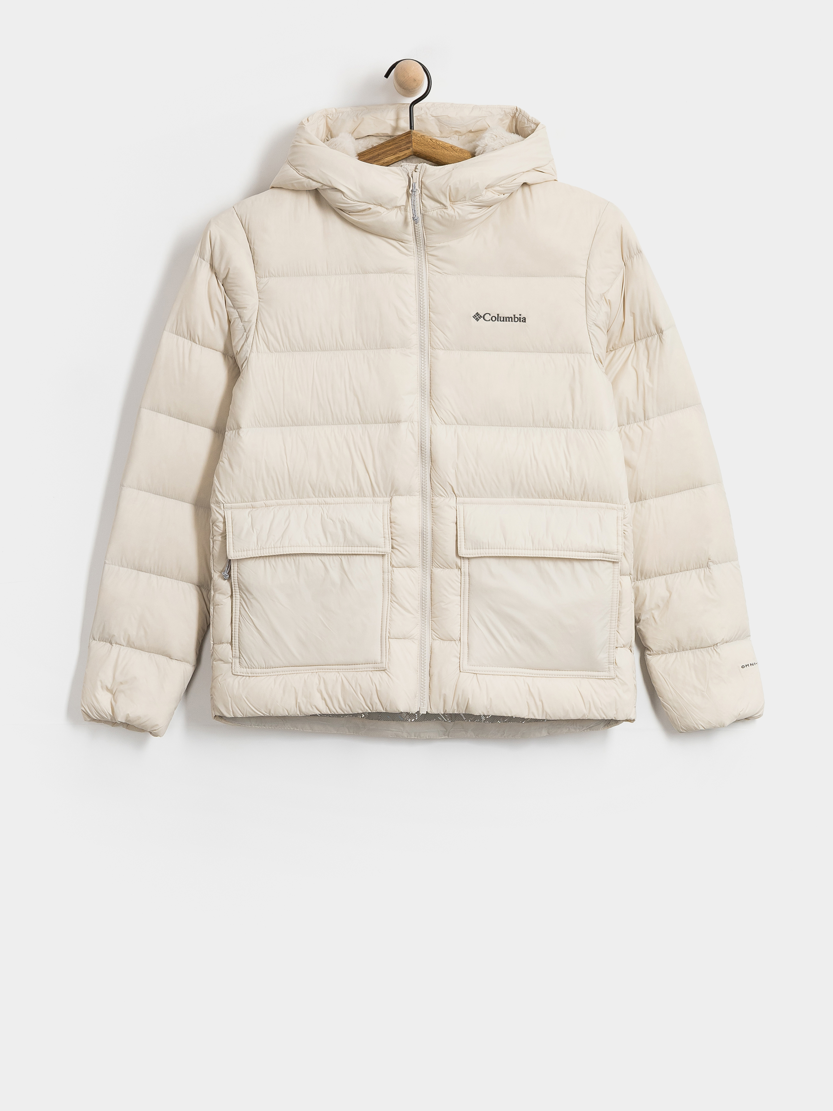 Geacu0103 Columbia Harmony Falls Hooded Down Wmn (dark stone)