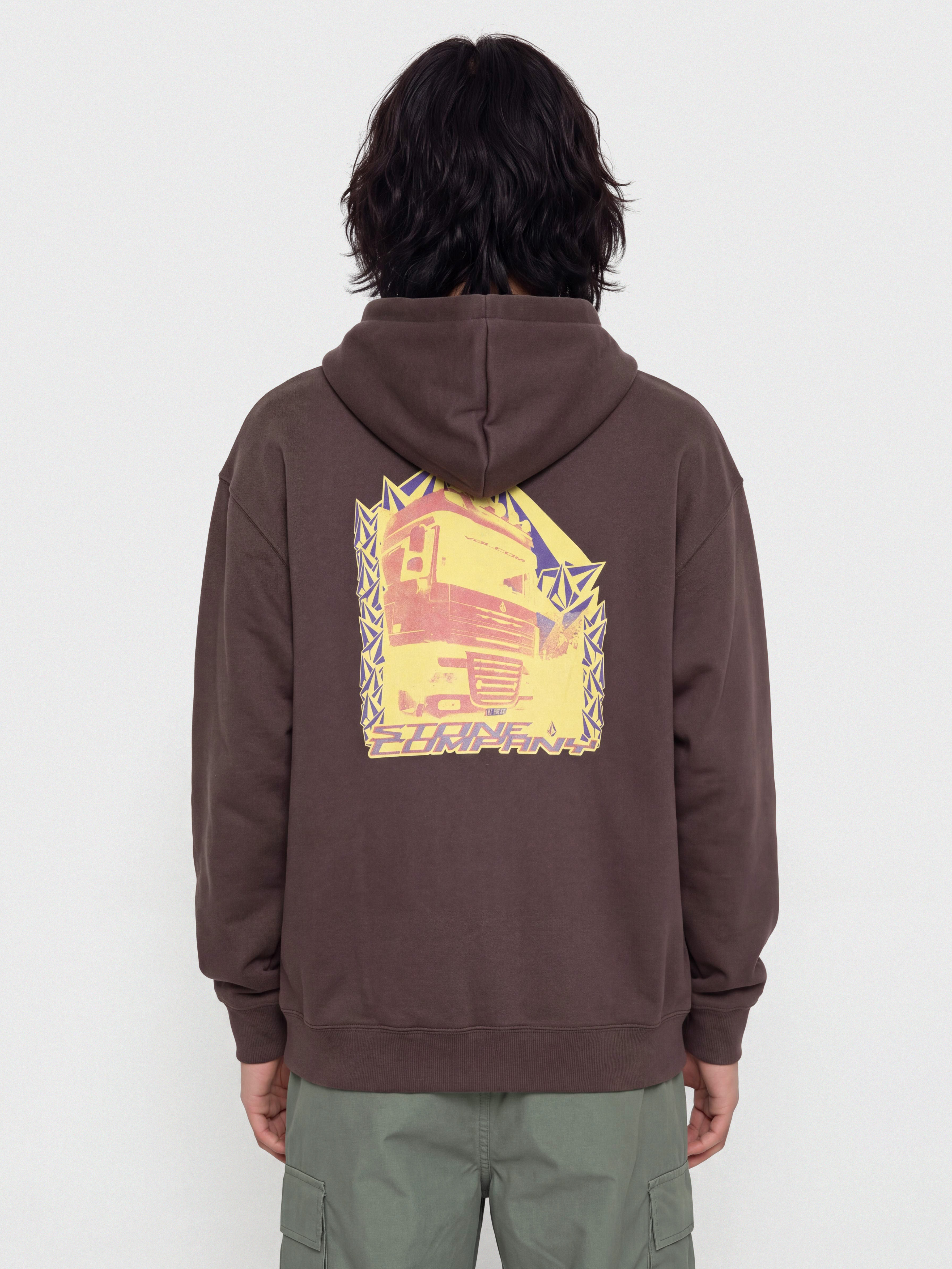 Hanorac cu glugă Volcom Stone Convoyer HD (raisin)