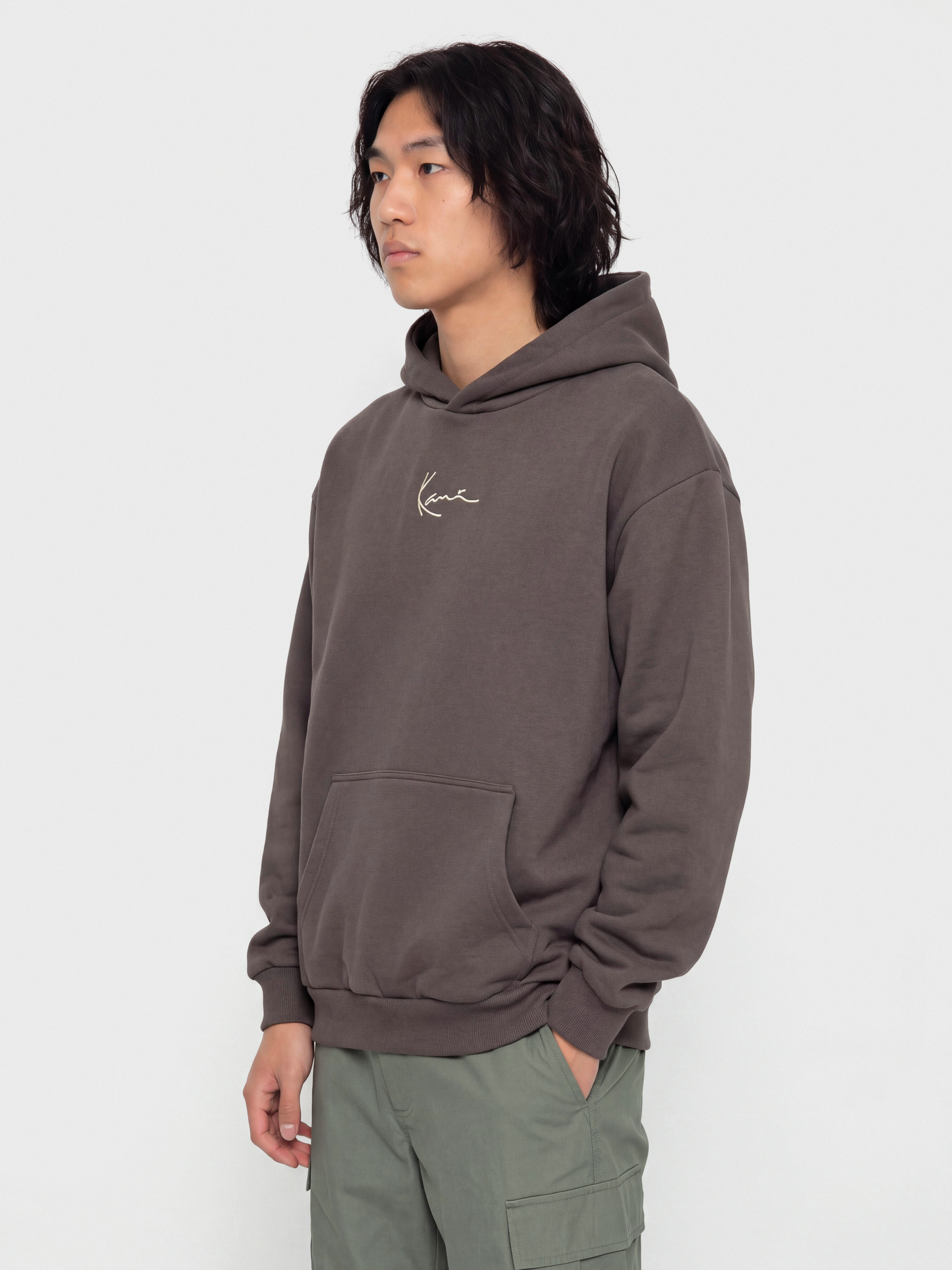 Hanorac cu glugă Karl Kani Signature Hot Dog Oversized HD (dark grey)