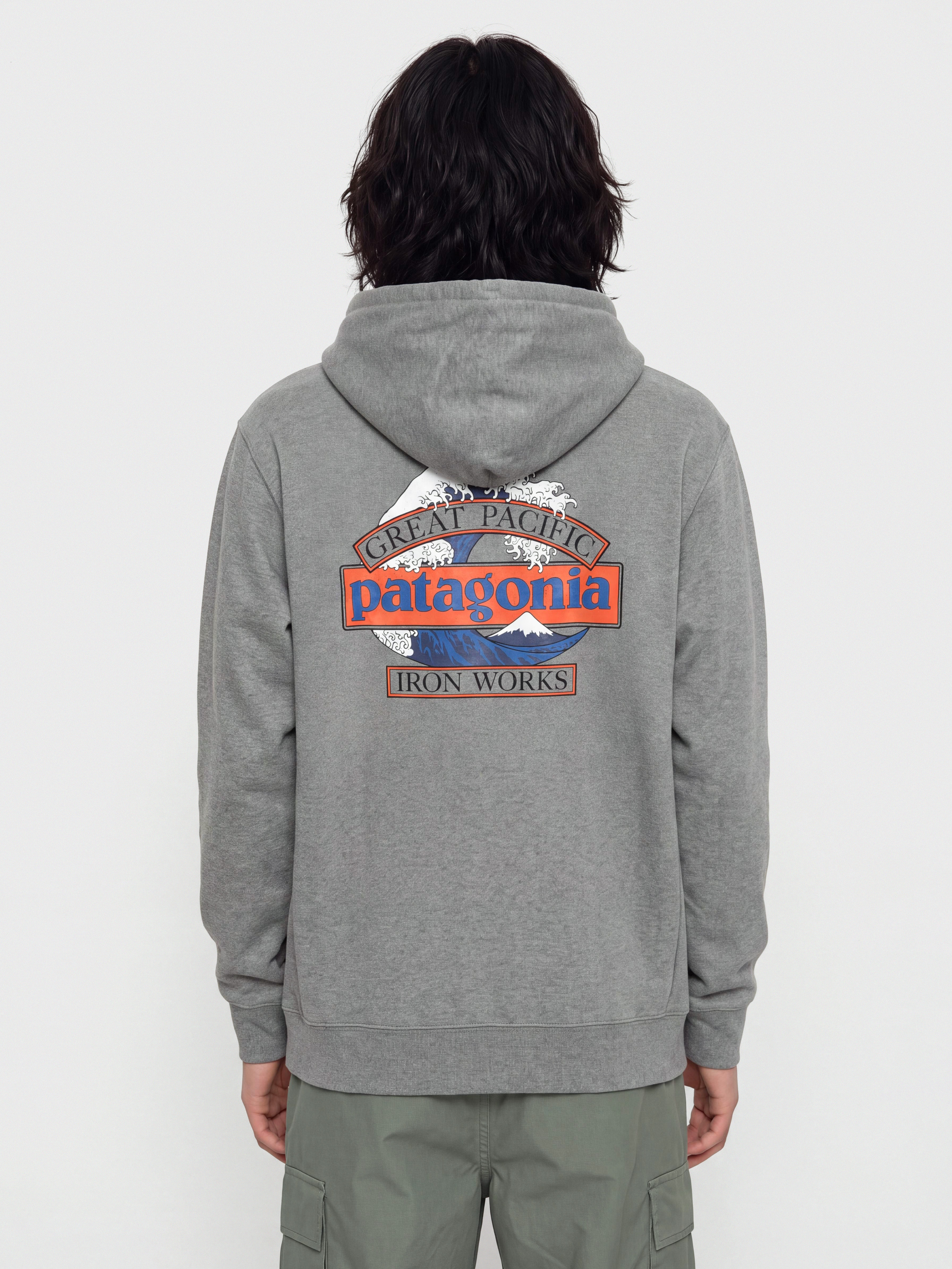 Hanorac cu glugă Patagonia Great Waves Uprisal HD (gravel heather)