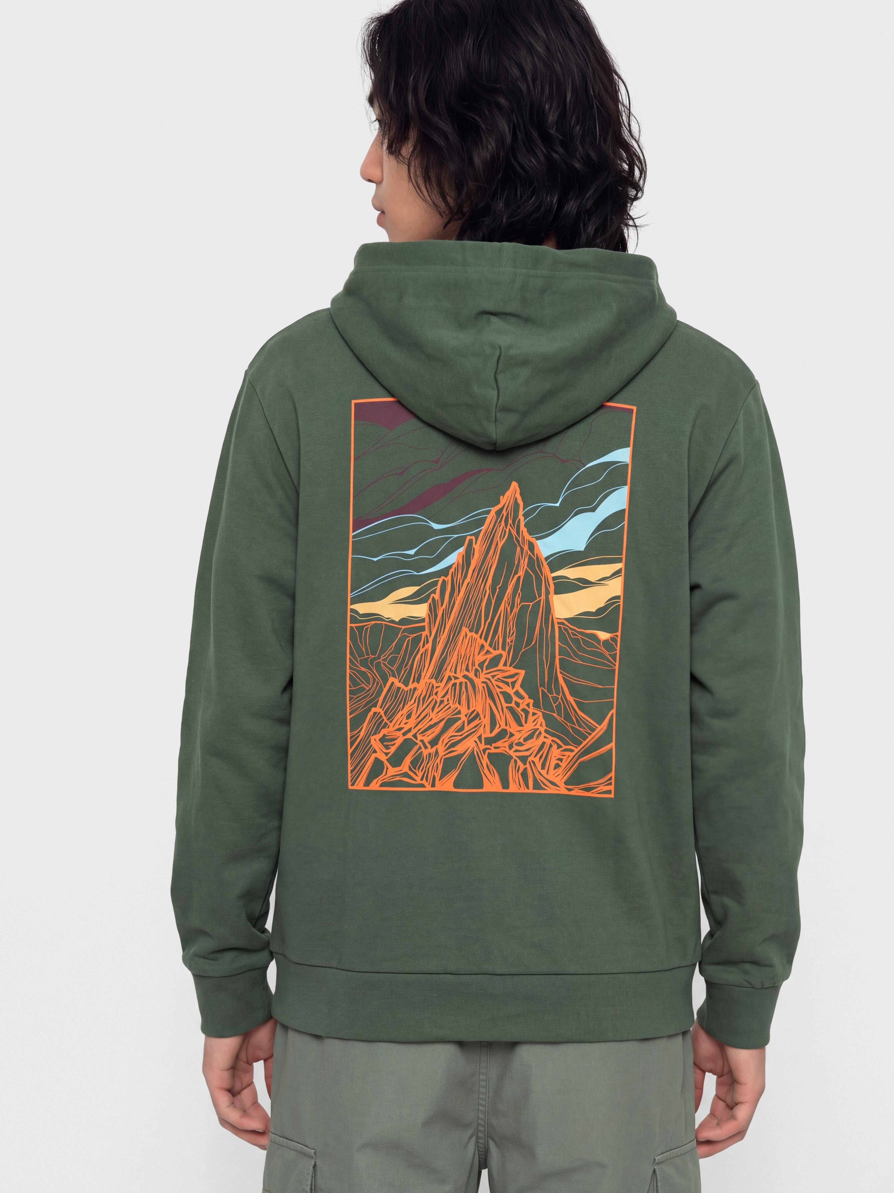 Hanorac cu glugă Patagonia Cloud Crag Daily HD (canopy green)
