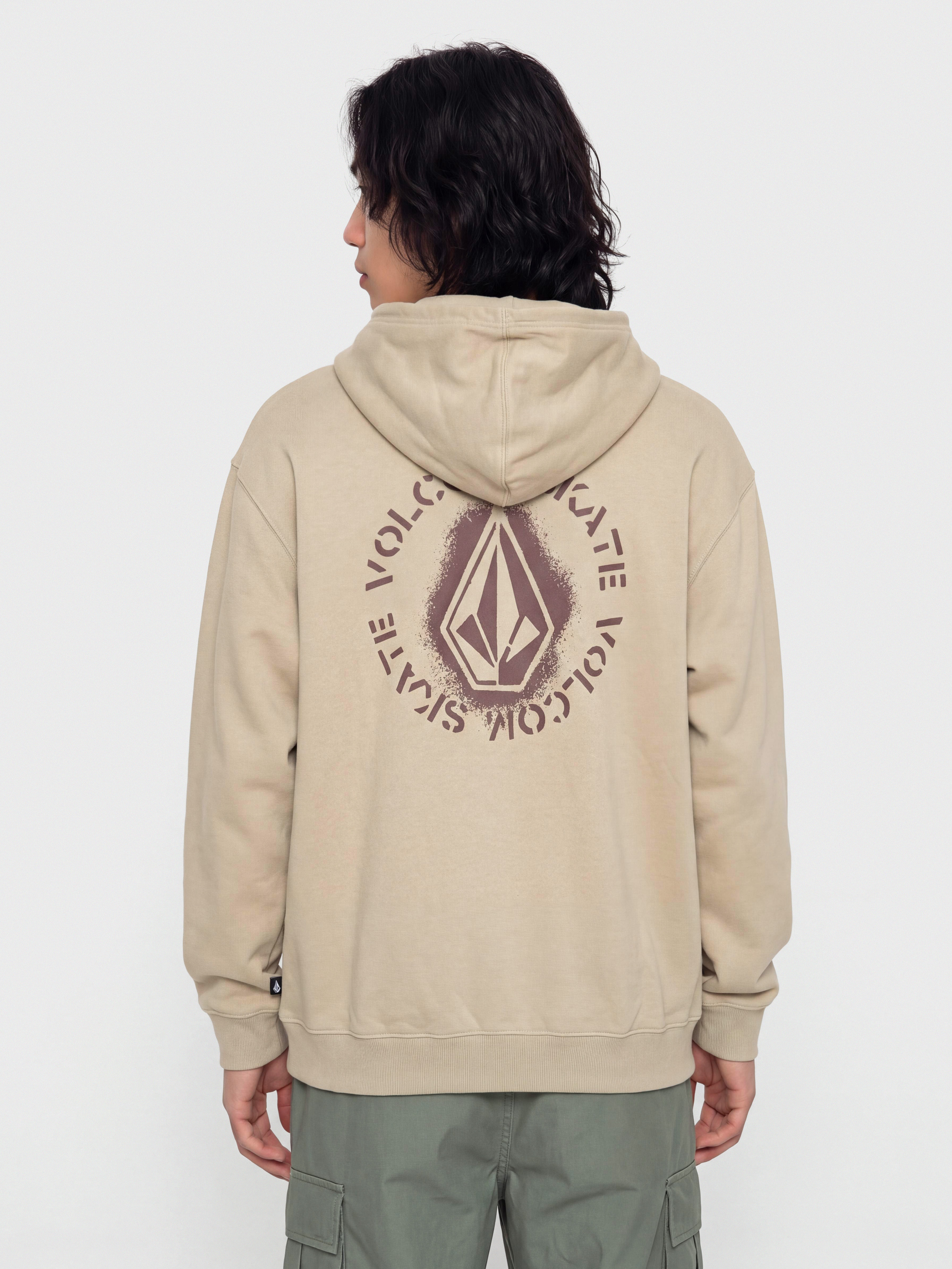 Hanorac cu glugă Volcom Skidder HD (light khaki)