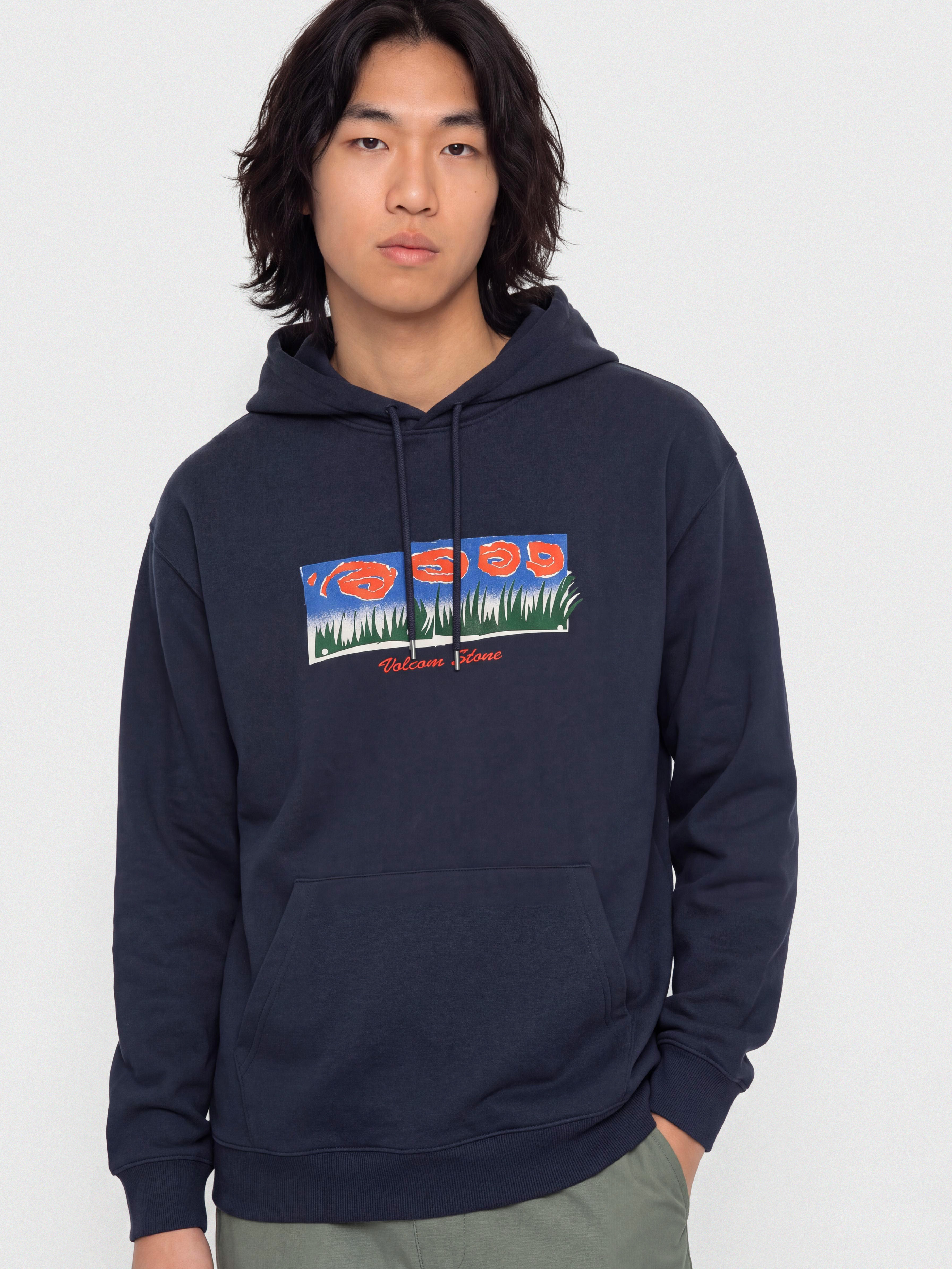 Hanorac cu glugă Volcom Fa Carrau HD (marine)