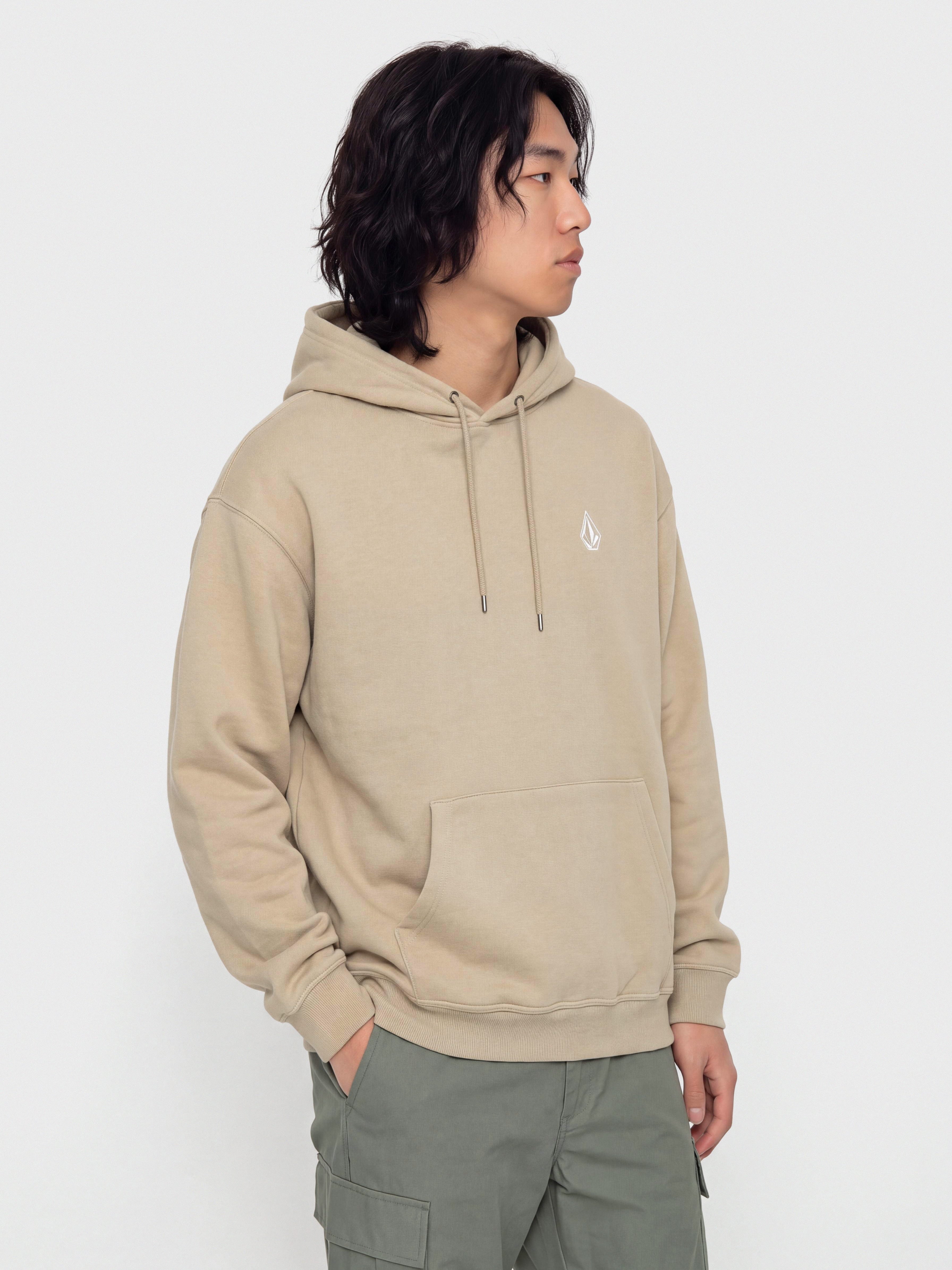 Hanorac cu glugă Volcom Skidder HD (light khaki)