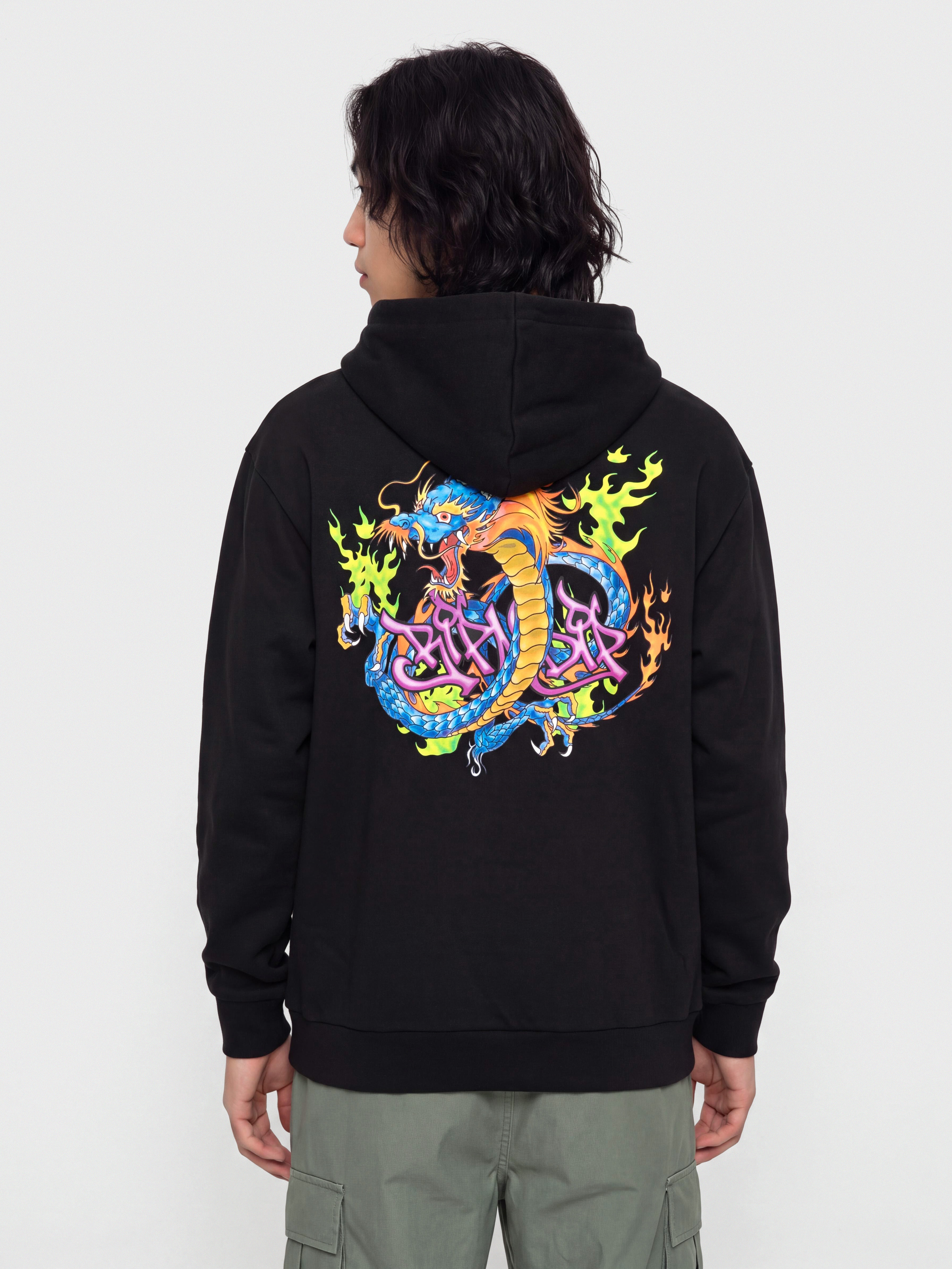 Hanorac cu glugă RipNDip Dragonology HD (black wash)
