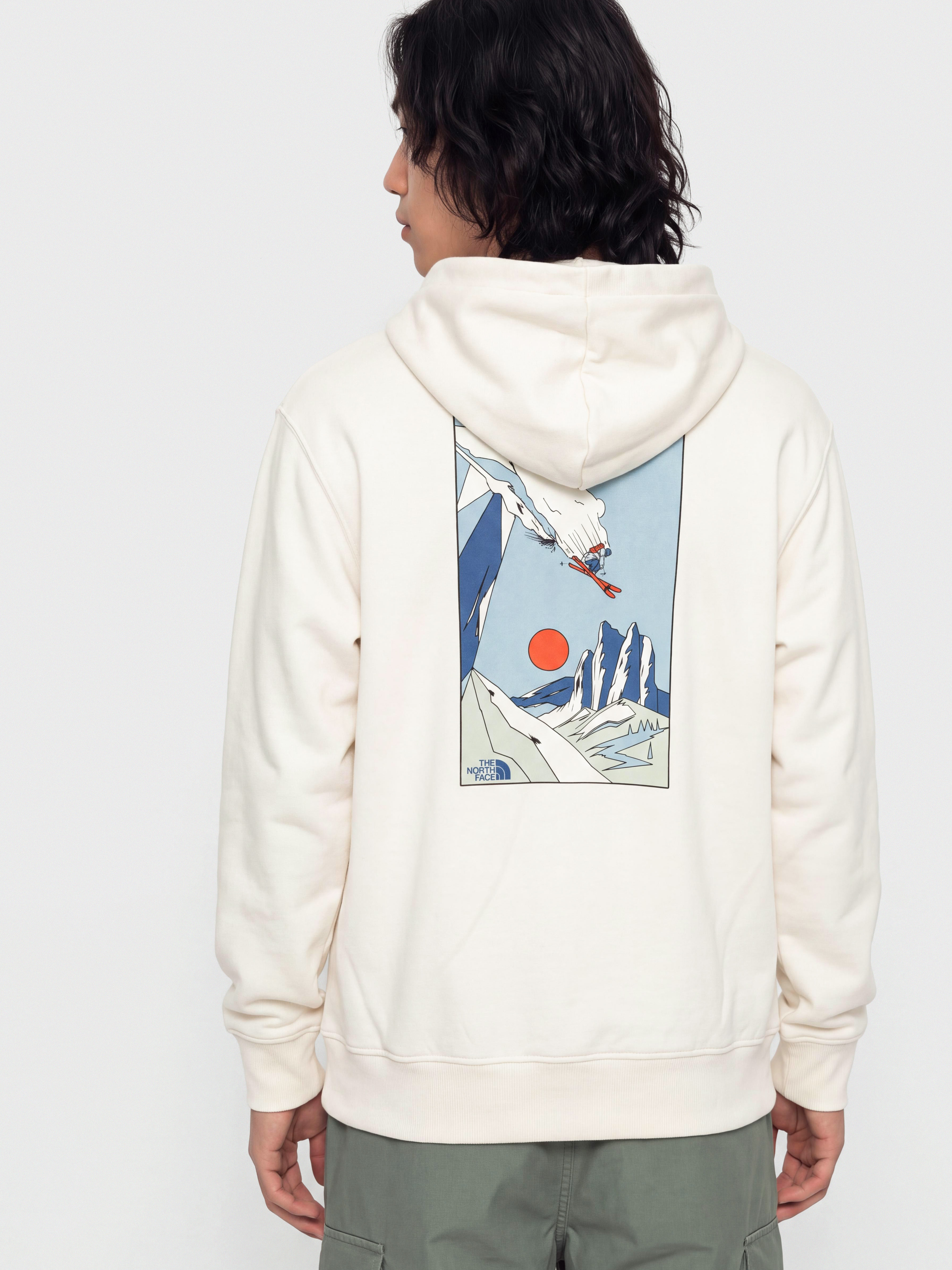 Hanorac cu glugu0103 The North Face Mountain Celebration Relaxed HD (white dune)