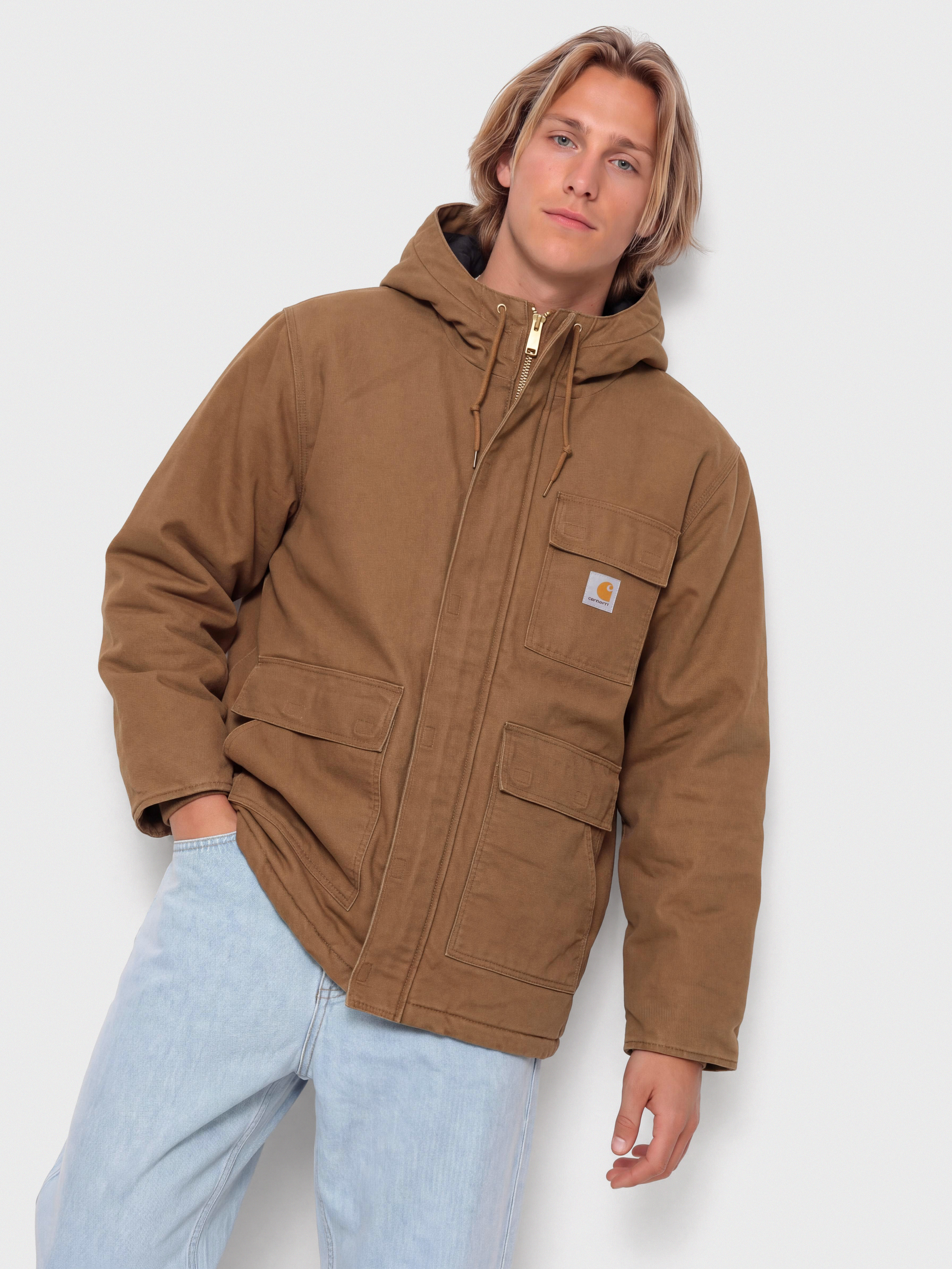 Geacu0103 Carhartt WIP Boreal Parka (wip h brown/stone canvas)