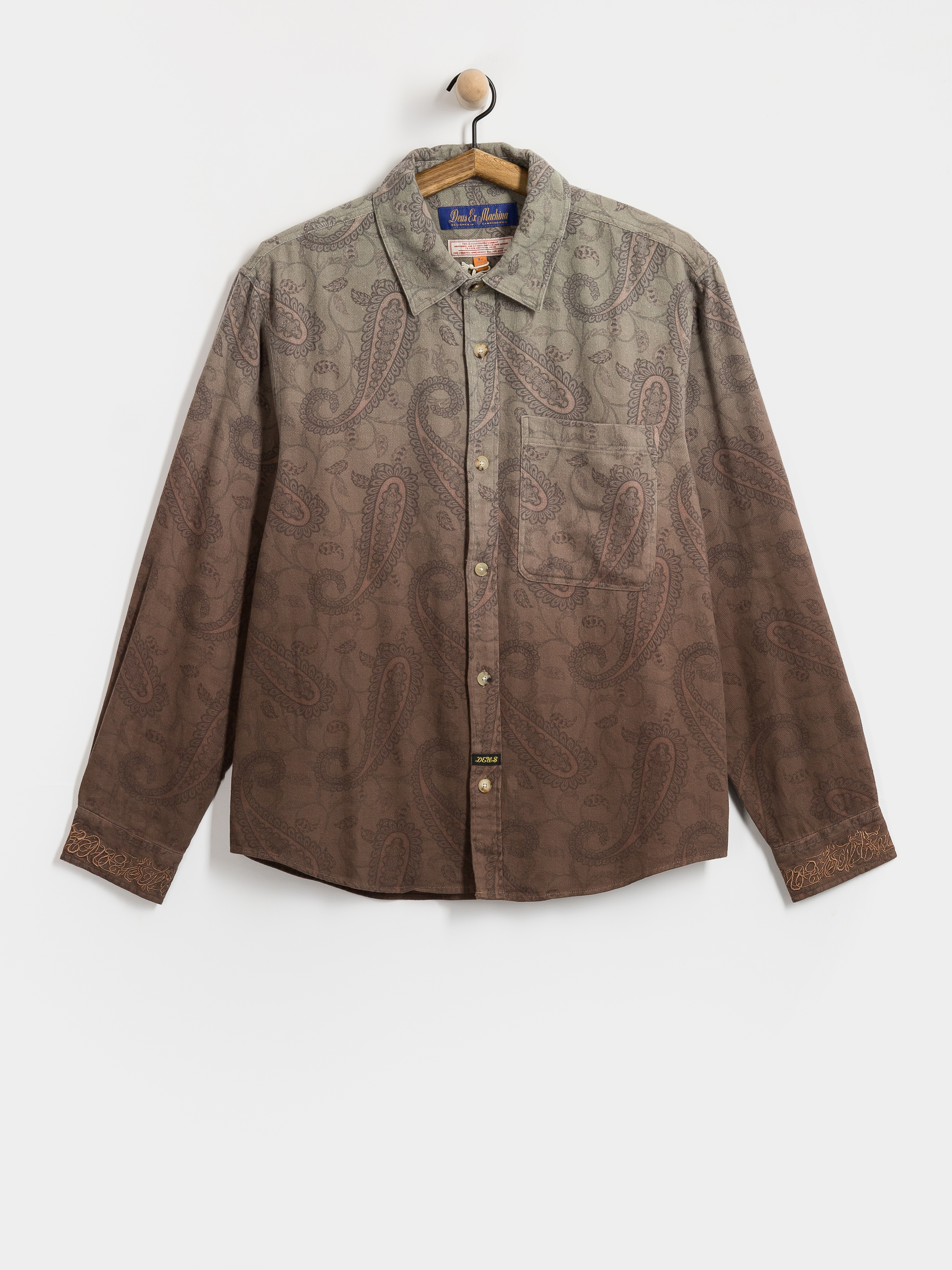 Cămașă Deus Ex Machina Turiya Ls (moss green)
