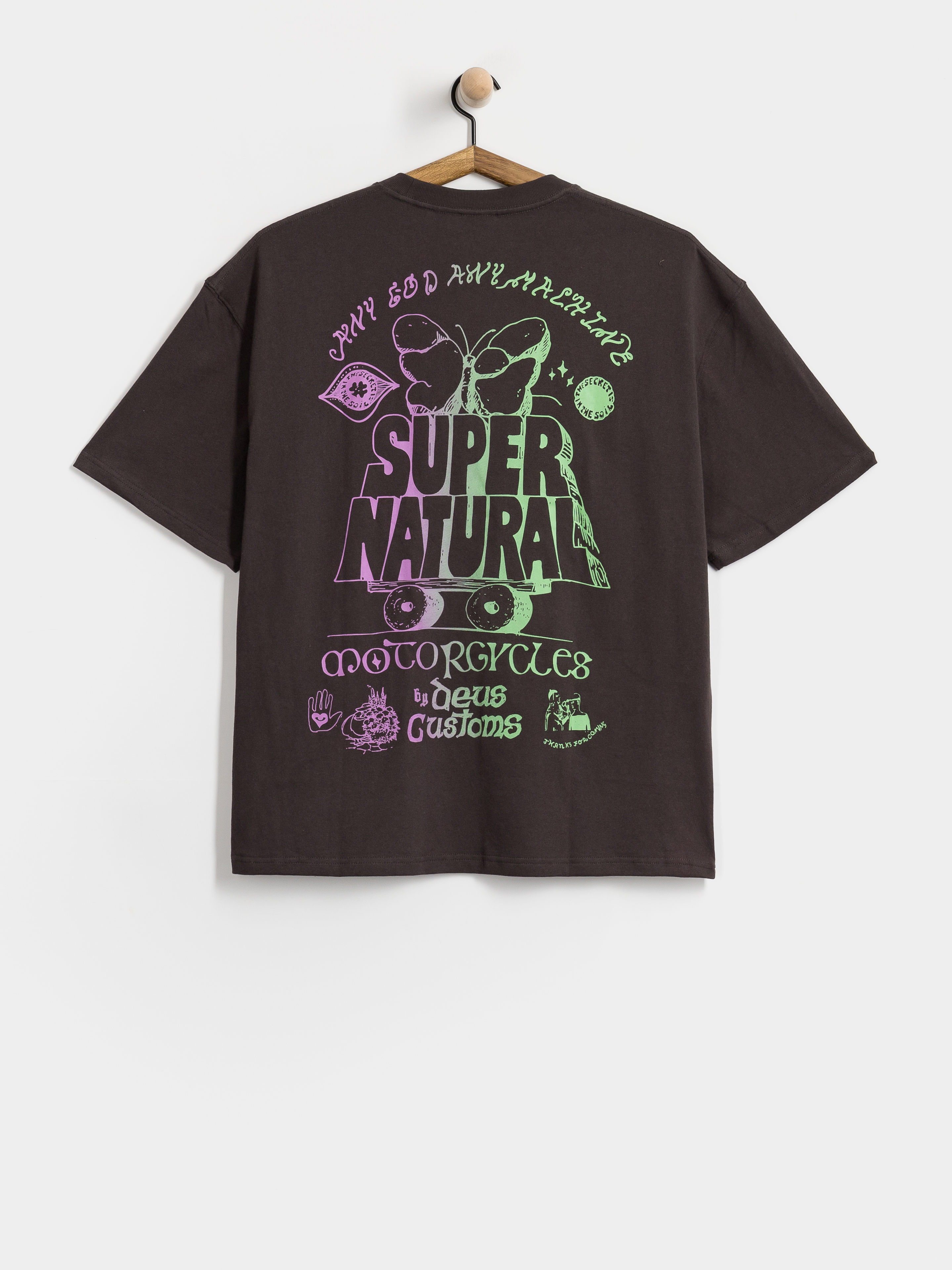 Tricou Deus Ex Machina Temple Torque (anthracite grey)