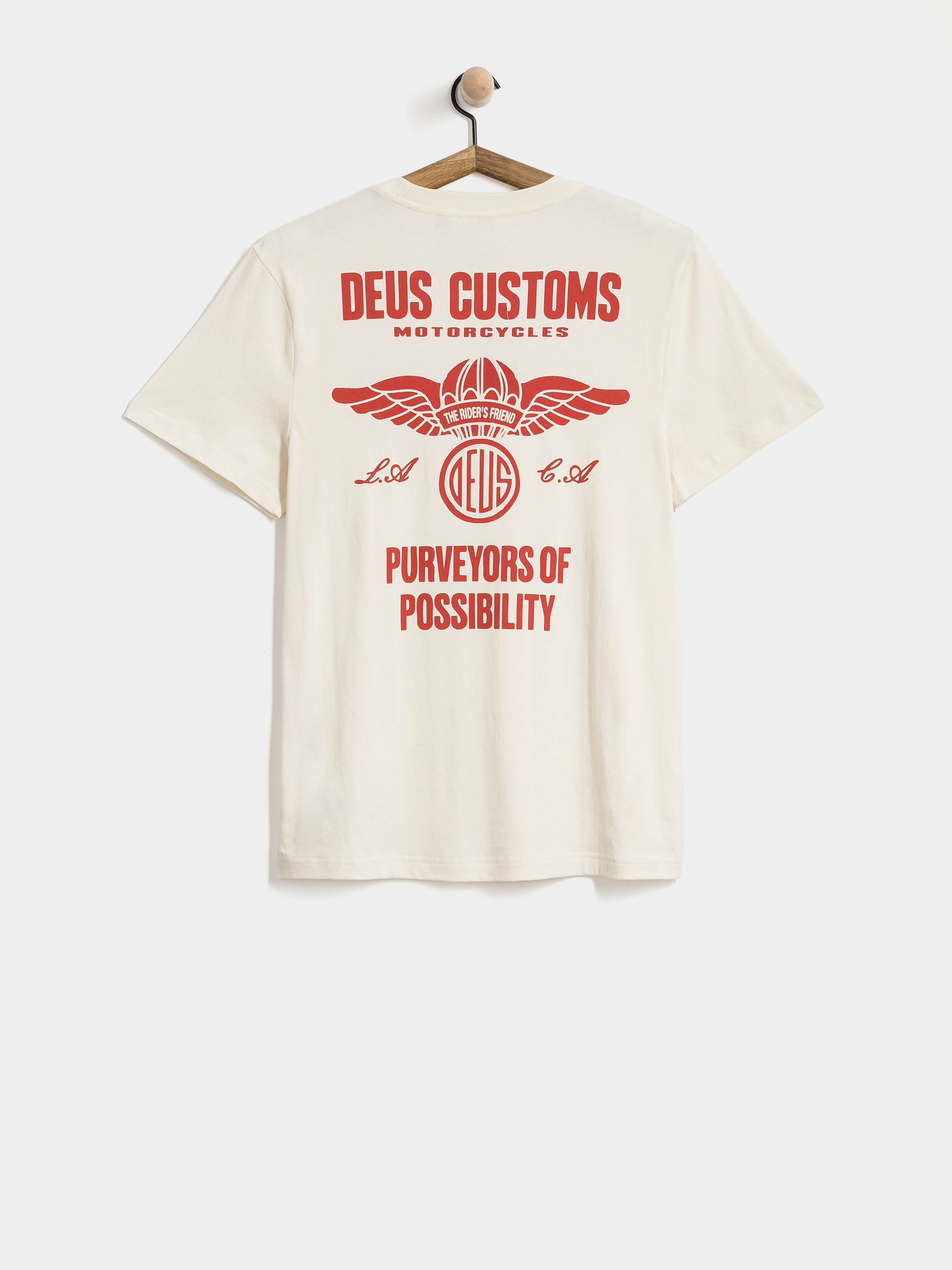 Tricou Deus Ex Machina Cutaway (vintage white)