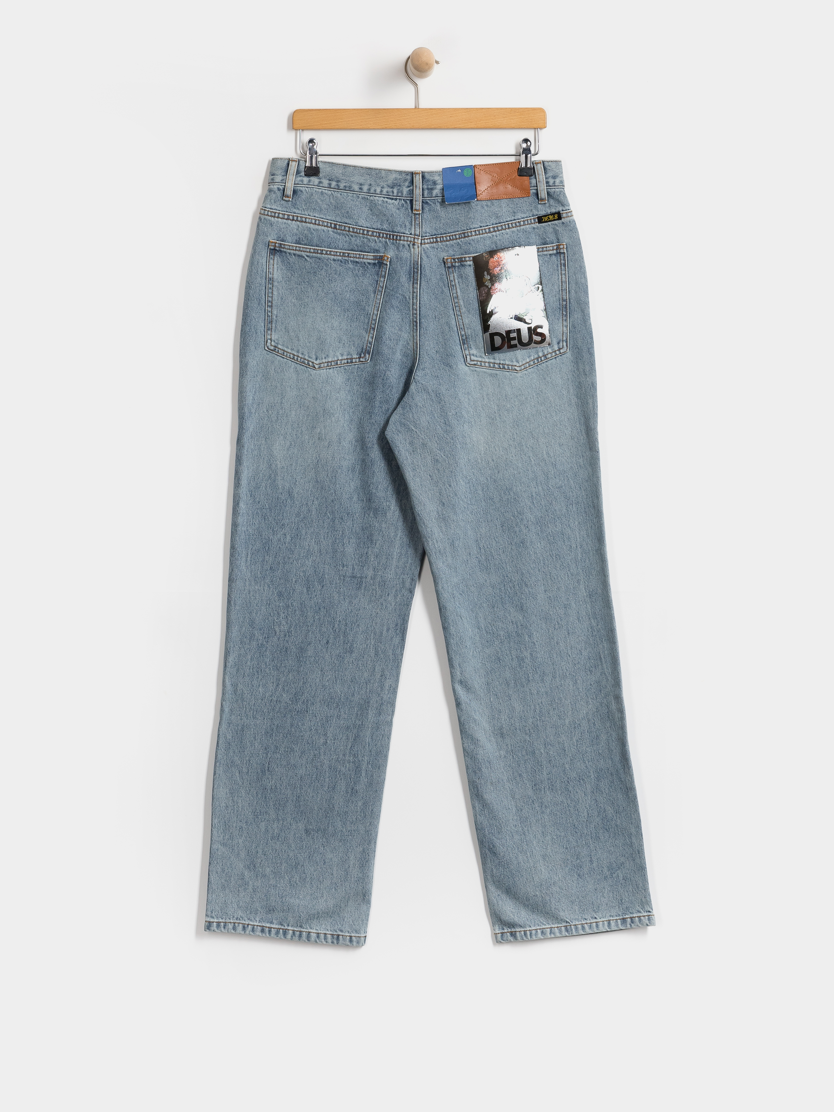 Pantaloni Deus Ex Machina True Line Straight (washed indigo)