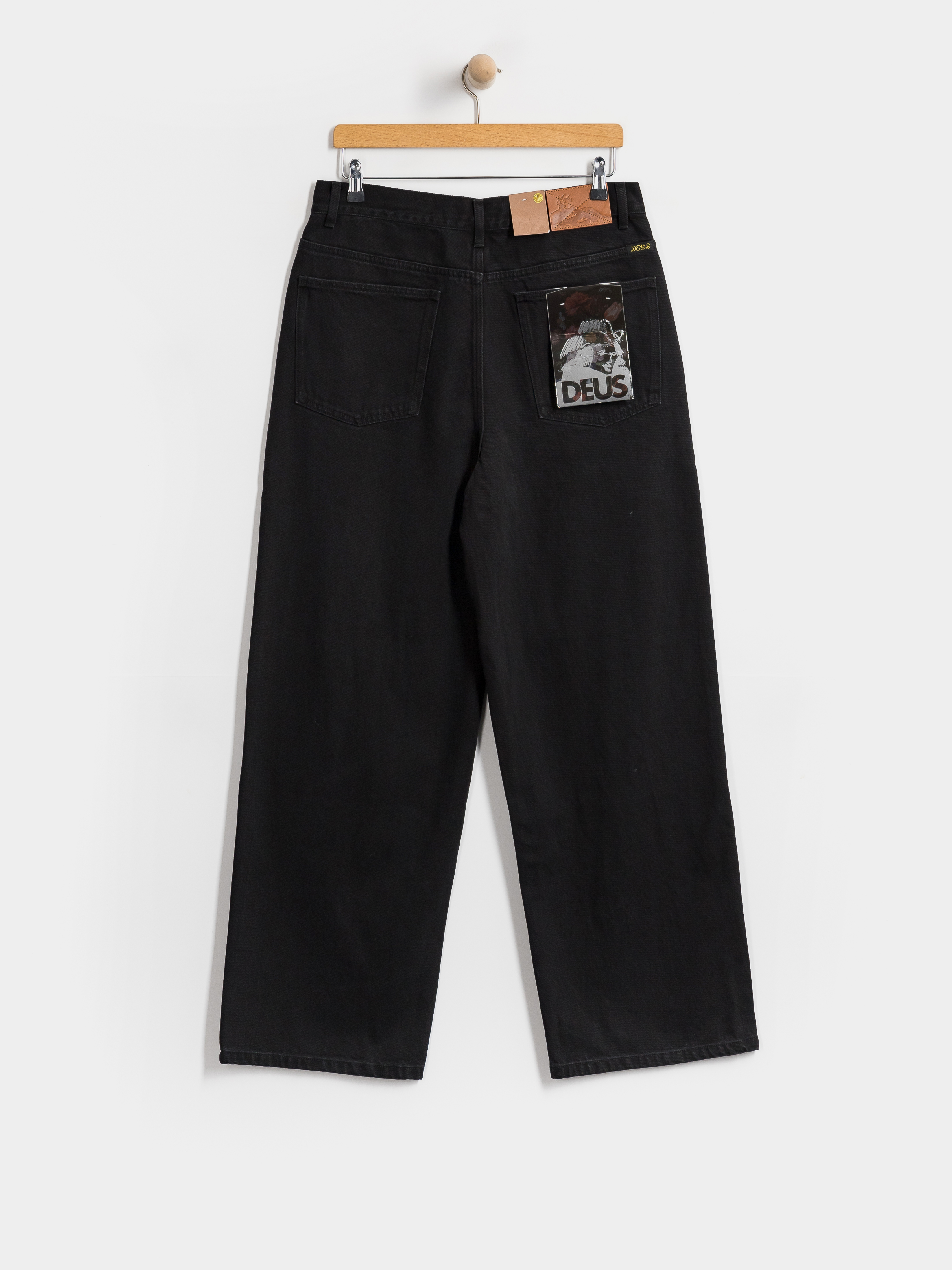 Pantaloni Deus Ex Machina Drift Line Wide (washed black)