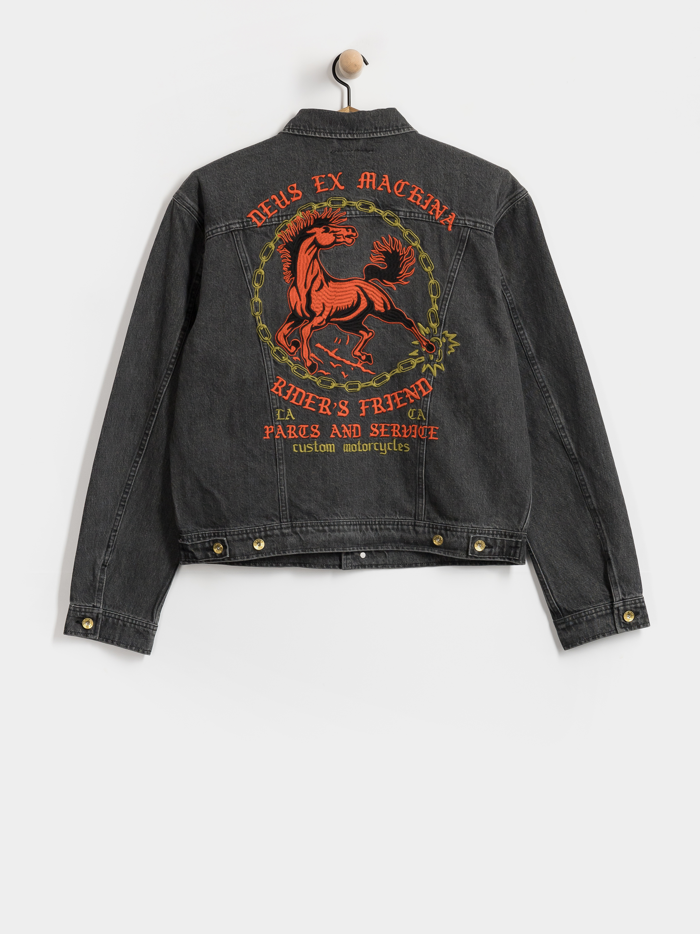 Geacă Deus Ex Machina Unchained Trucker (washed black)