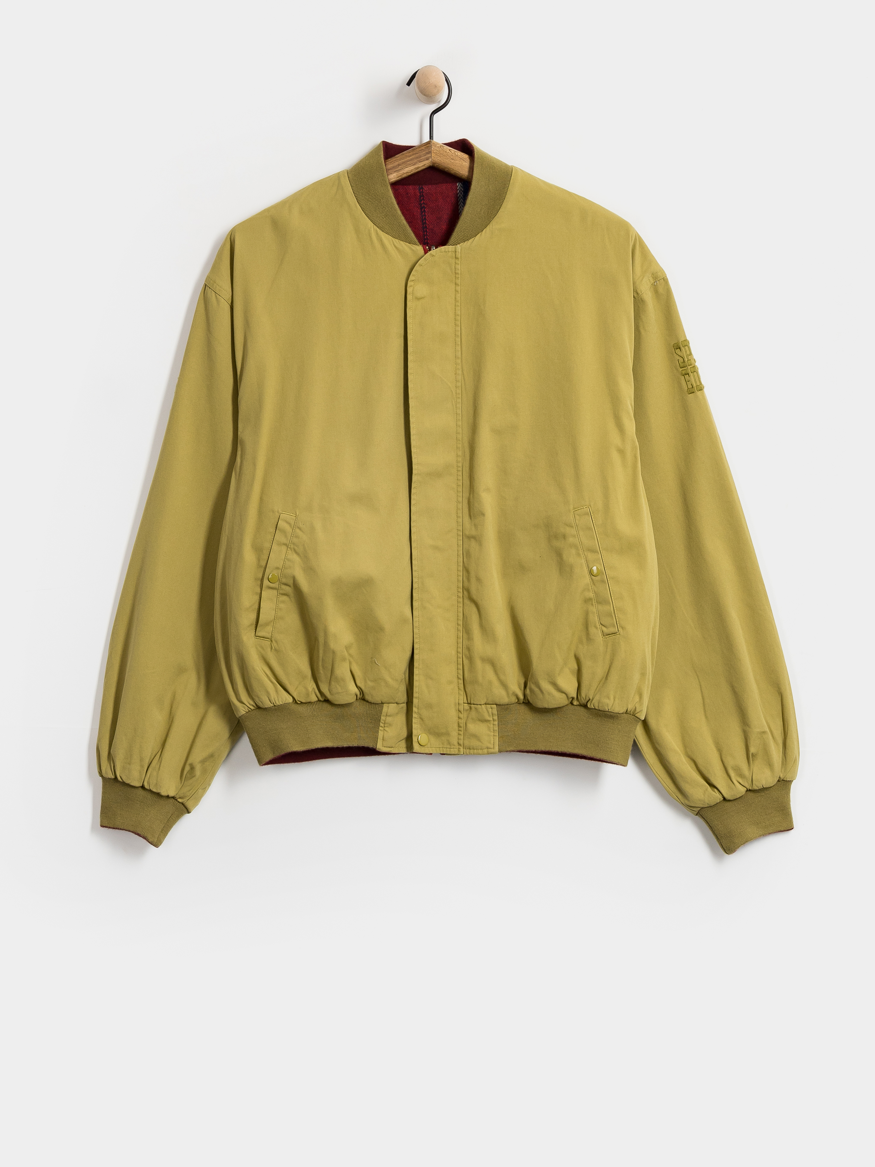 Geacă Deus Ex Machina Pendula Reversible (willow green blanket red)