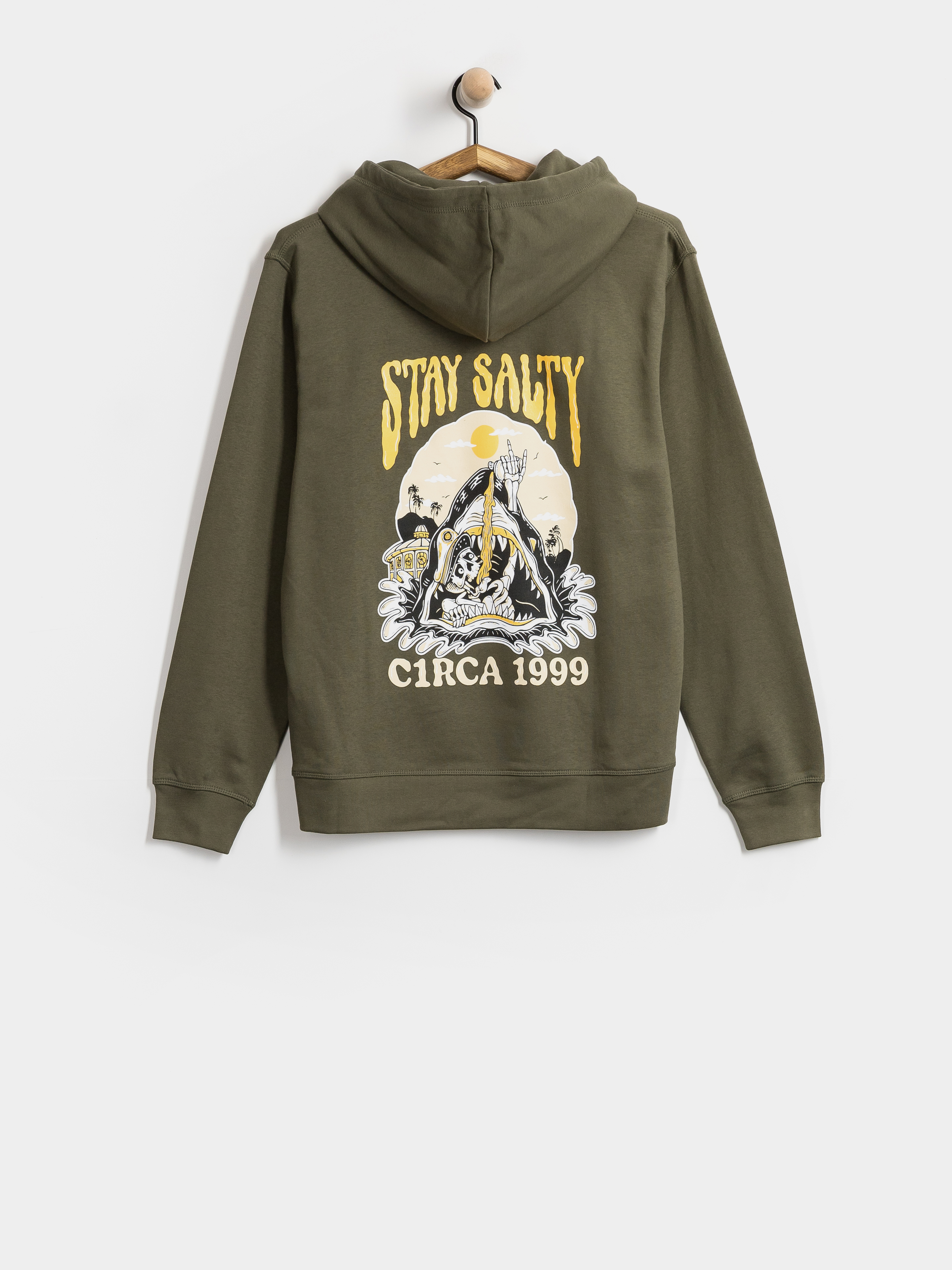 Hanorac cu glugă Circa Stay Salty HD (khaki)
