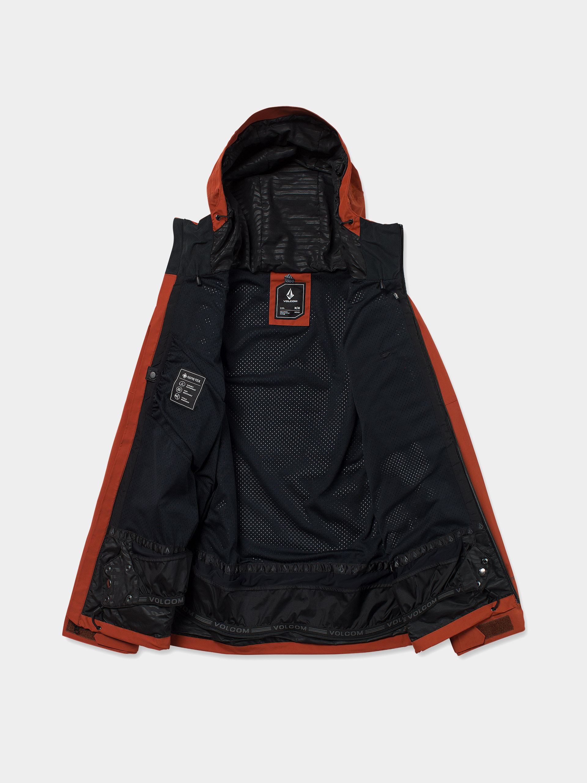 Pentru bărbați Geacă de snowboard Volcom L Gore Tex (burnt orange)