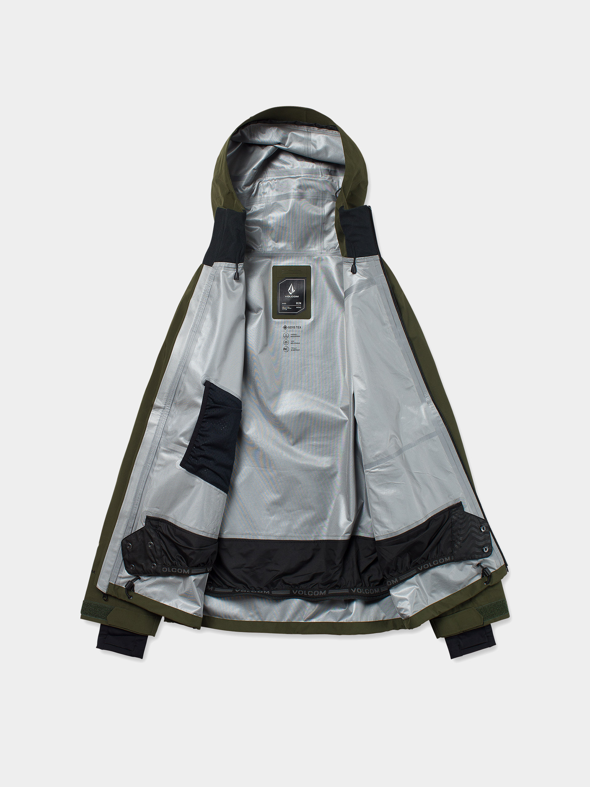 Pentru bărbați Geacă de snowboard Volcom Tester 3L Gore Tex (dark green)