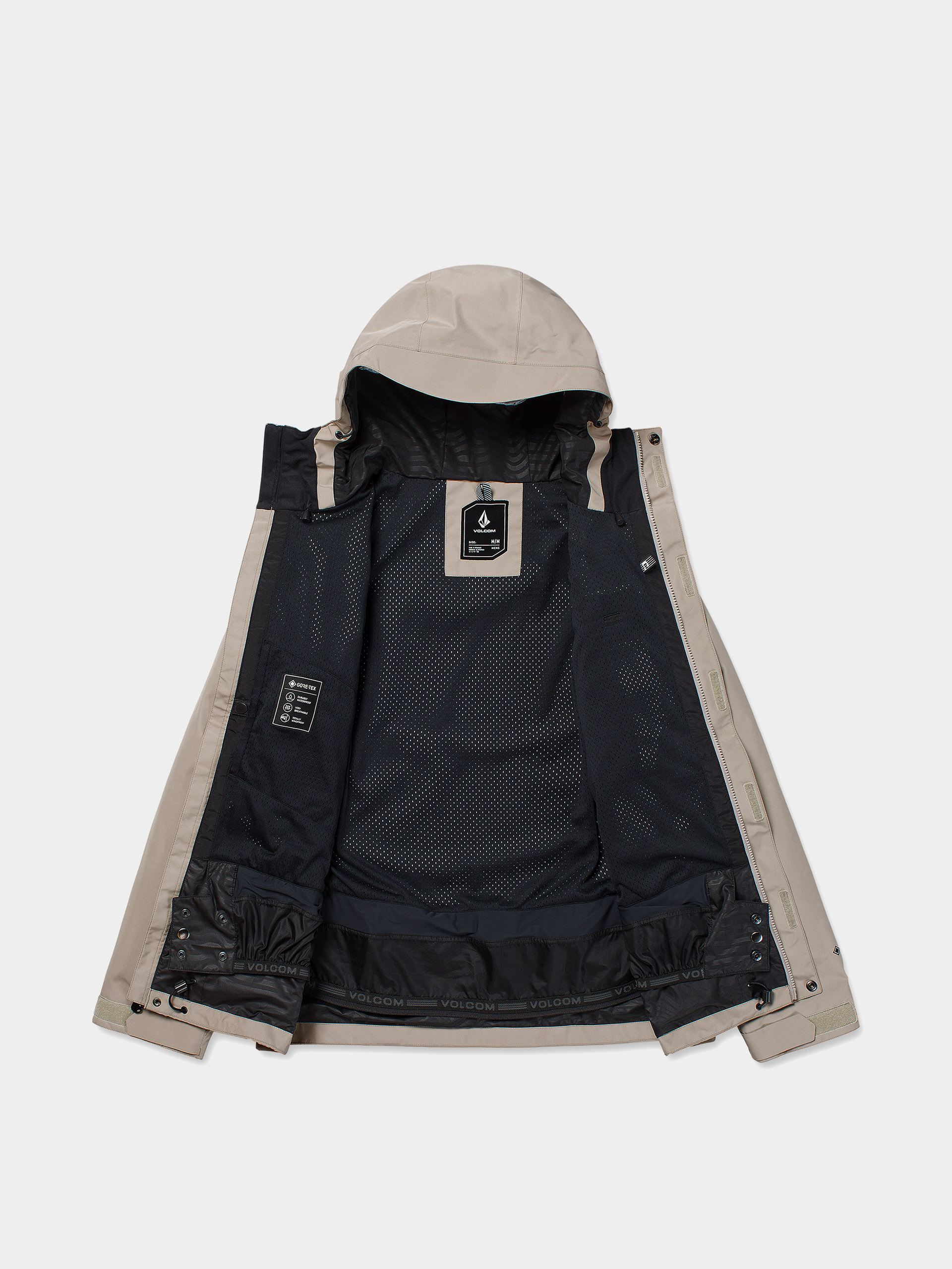 Pentru bărbați Geacă de snowboard Volcom Dua Ins Gore Tex (khaki)