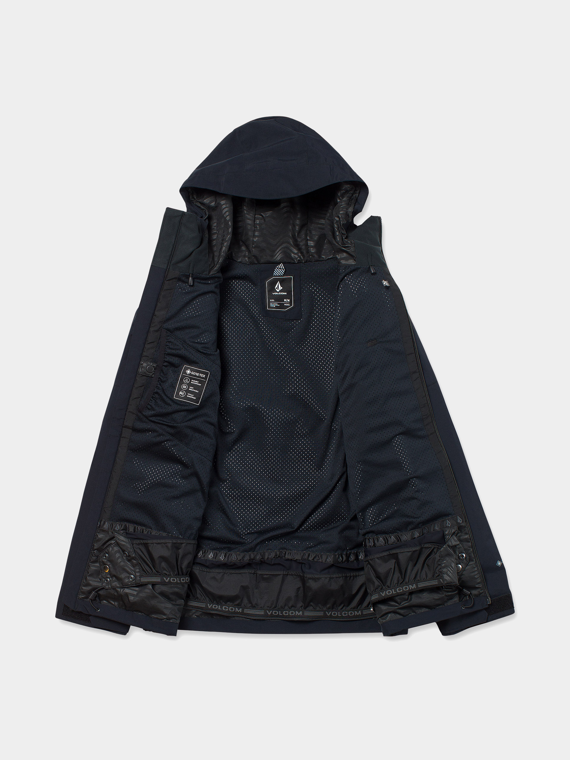 Pentru bărbați Geacă de snowboard Volcom L Gore Tex (black)